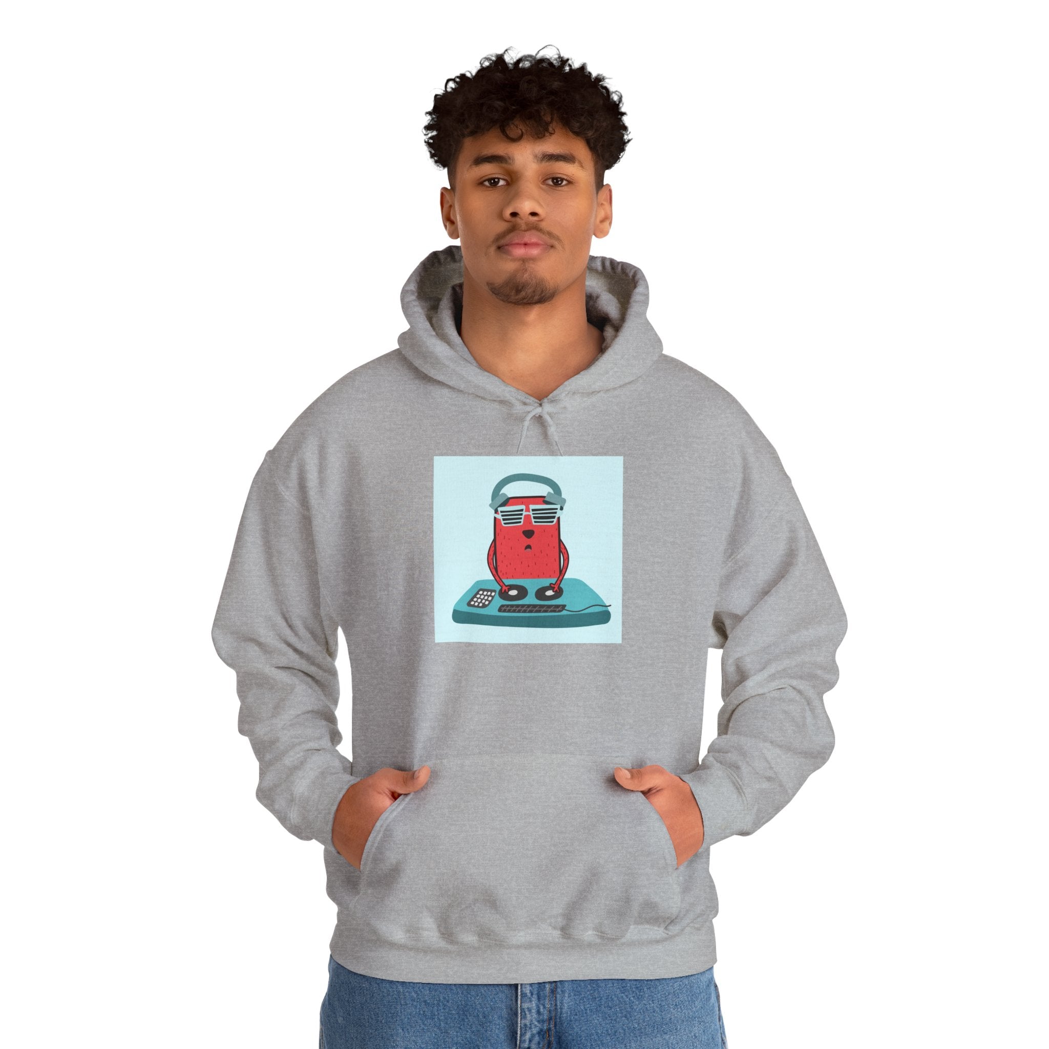 Hoodie — Retro Dj Character Graphic Hoodie