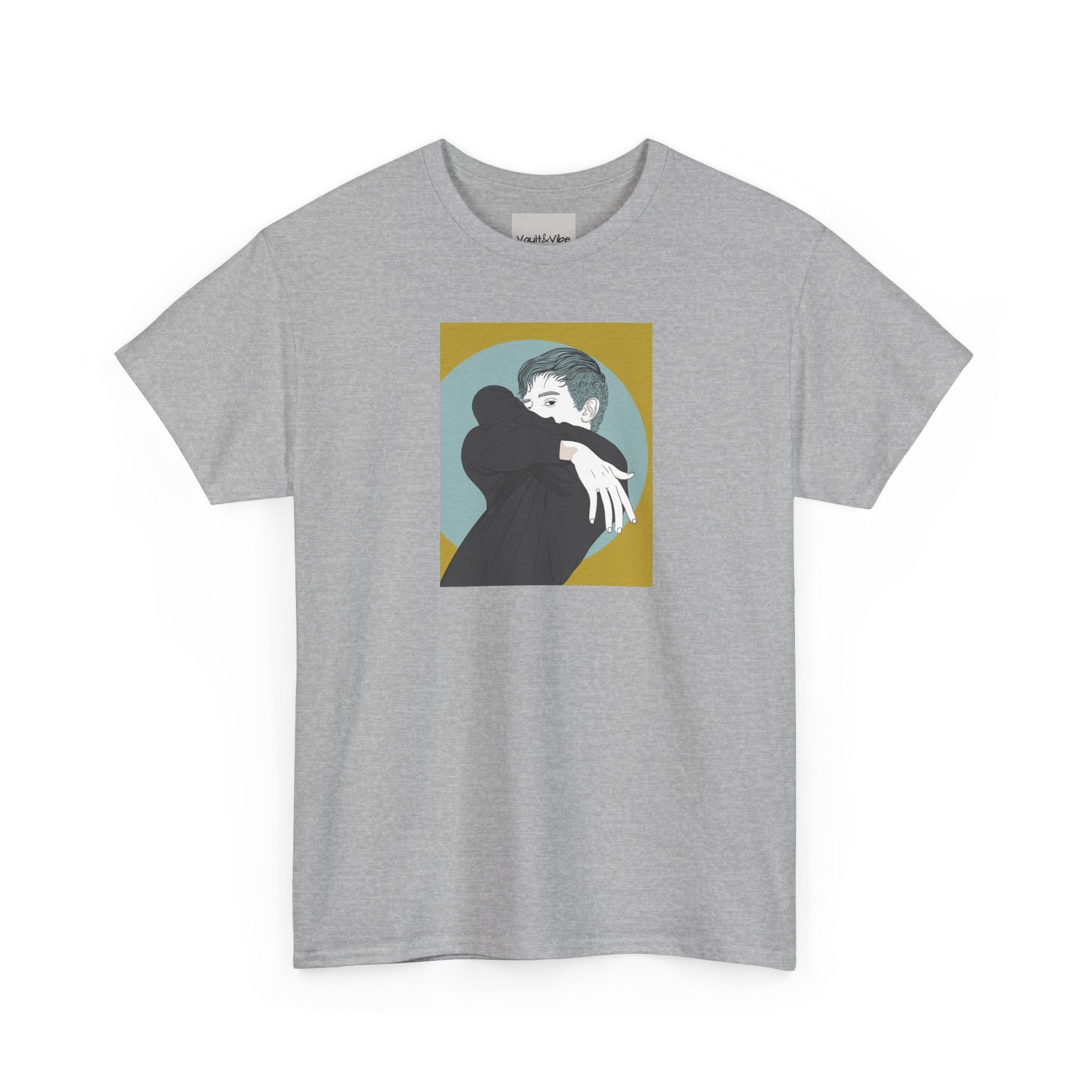 Graphic Tee — Embrace Illustration Shirt (Minimalist Hug Art)