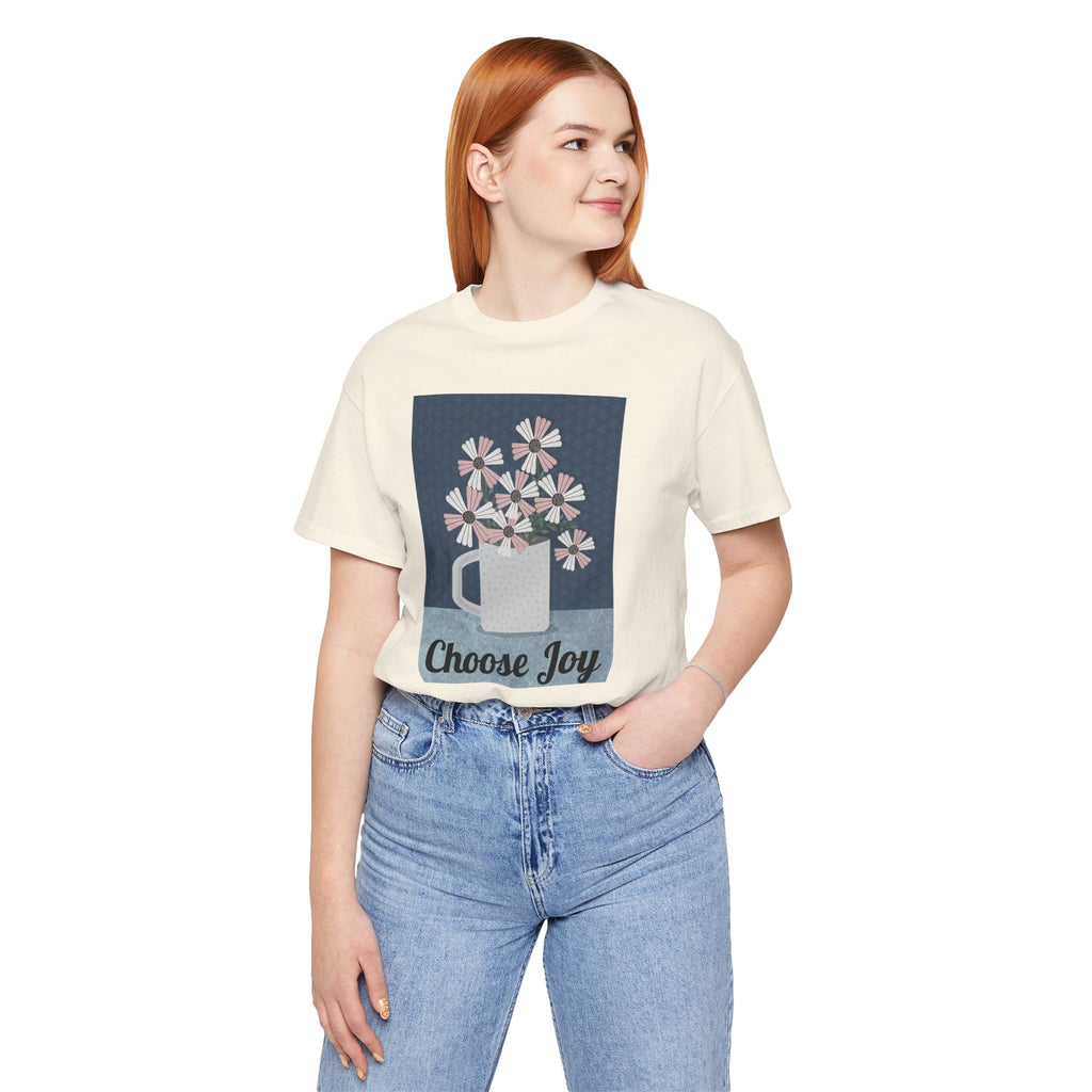 Choose Joy Floral Tee — Inspirational Graphic T‑Shirt