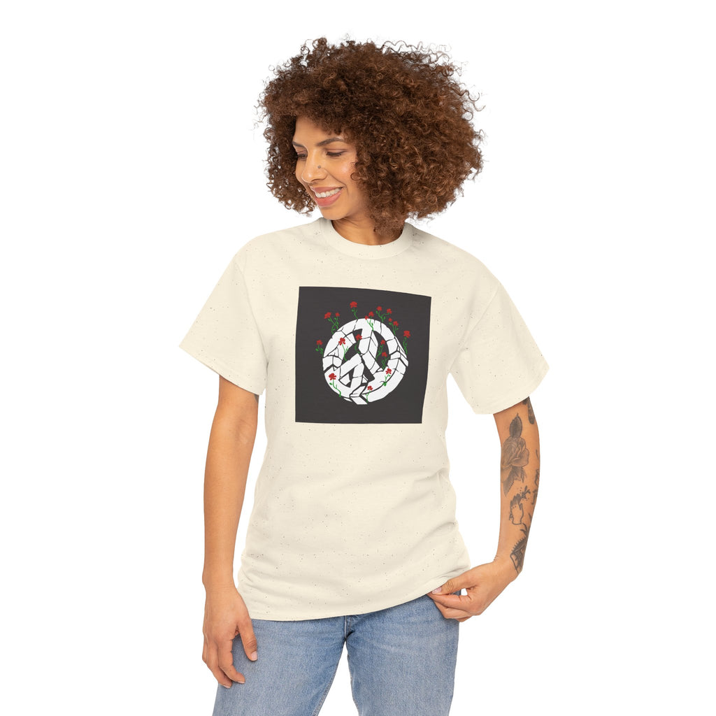 Peace Sign Rose Wreath T-Shirt