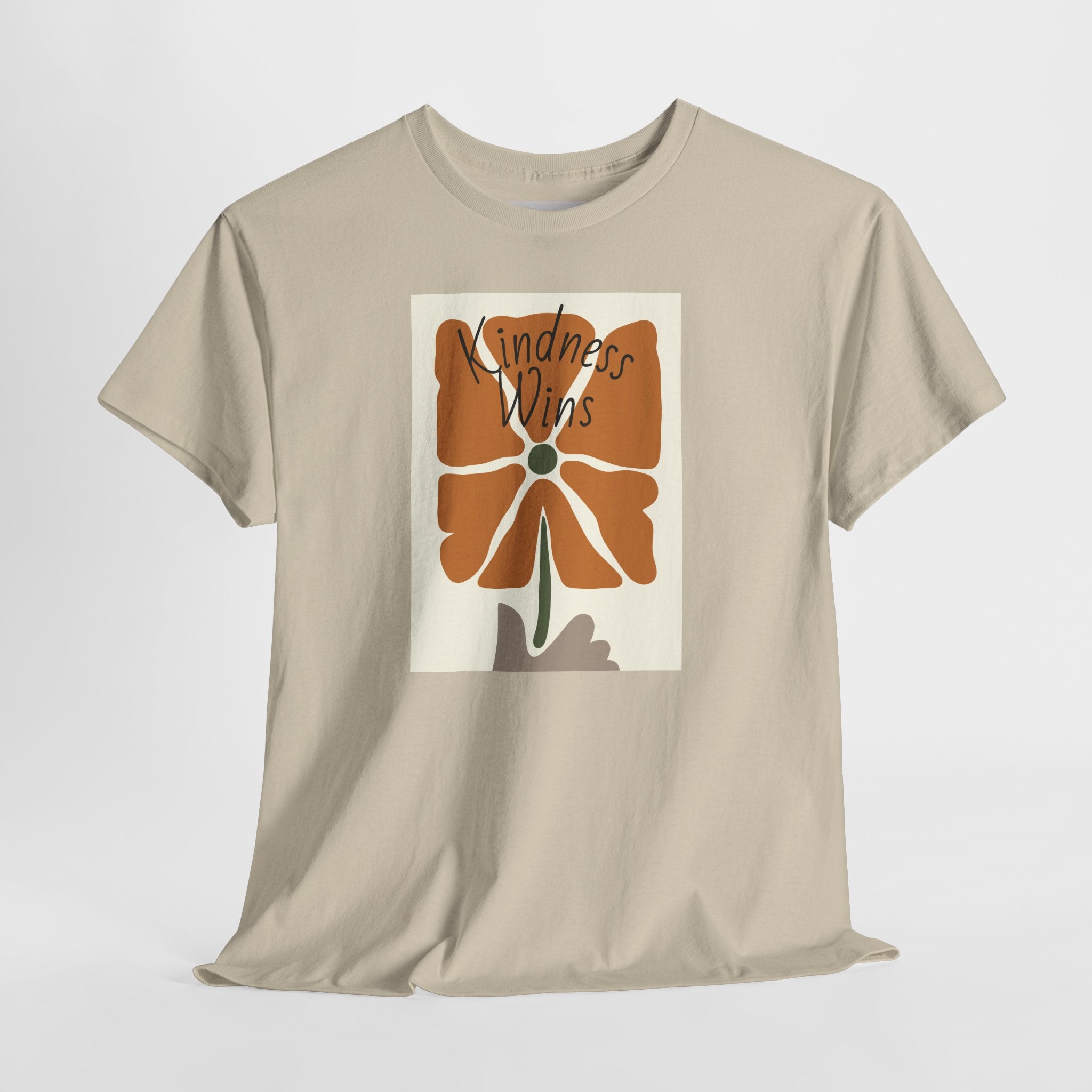 Kindness Wins T‑Shirt — Retro Floral Graphic Tee