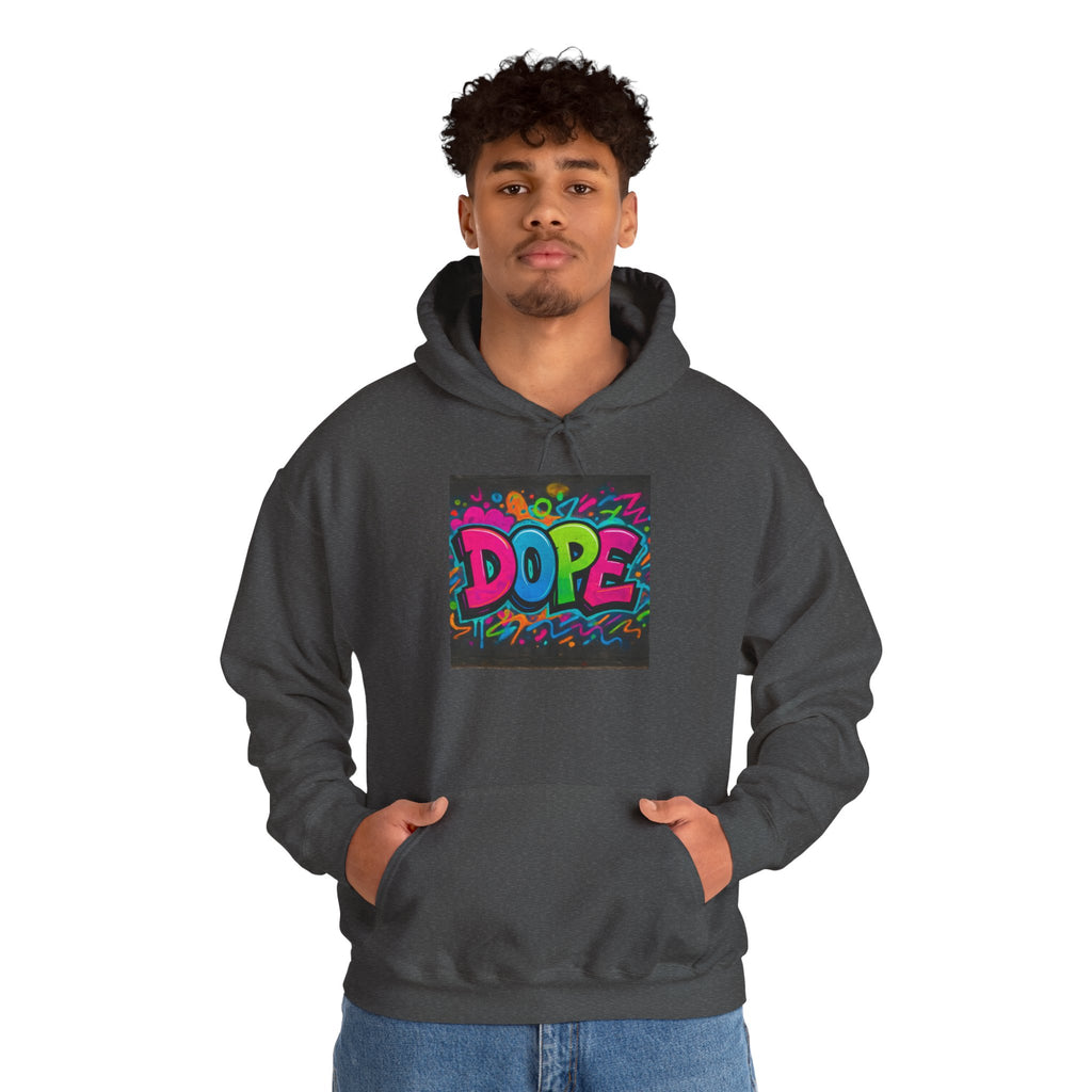 Dope Graffiti Hoodie — Colorful Retro Streetwear Pullover