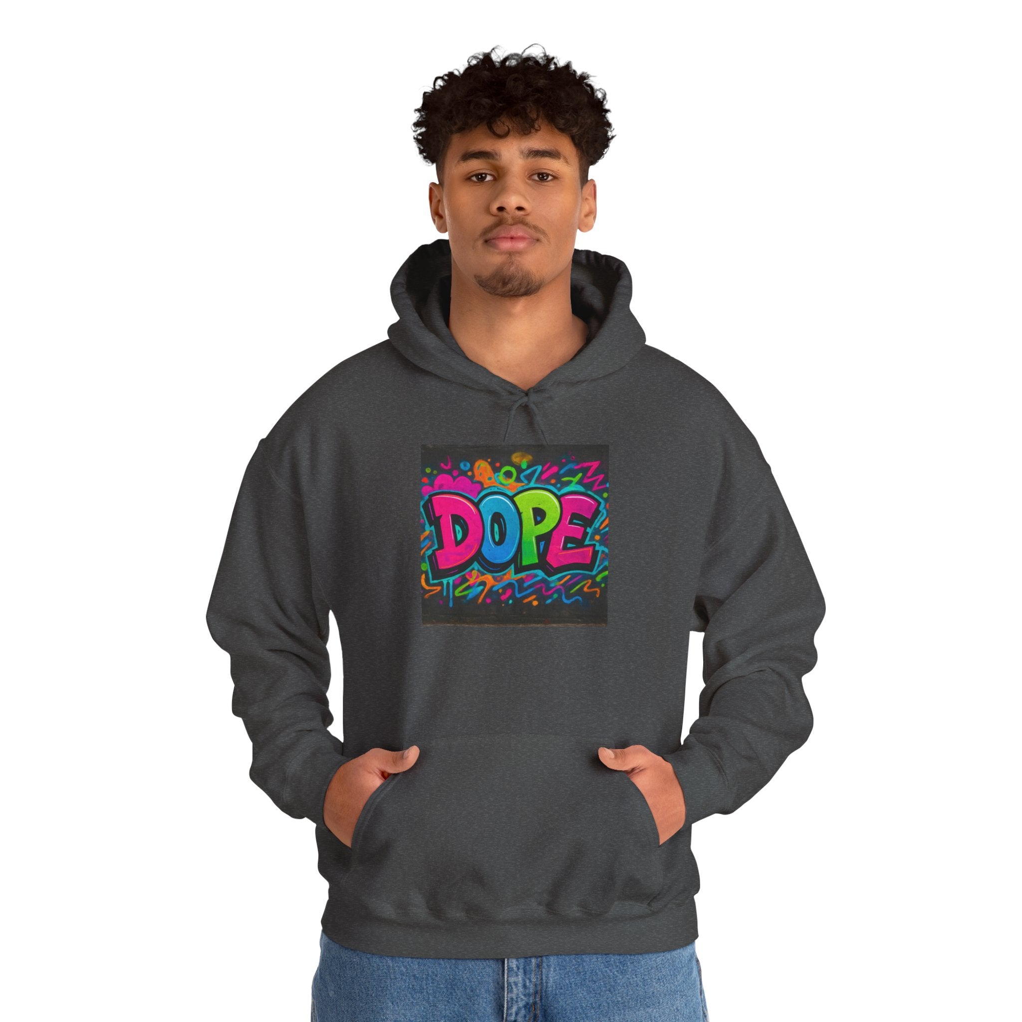 Dope Graffiti Hoodie — Colorful Retro Streetwear Pullover