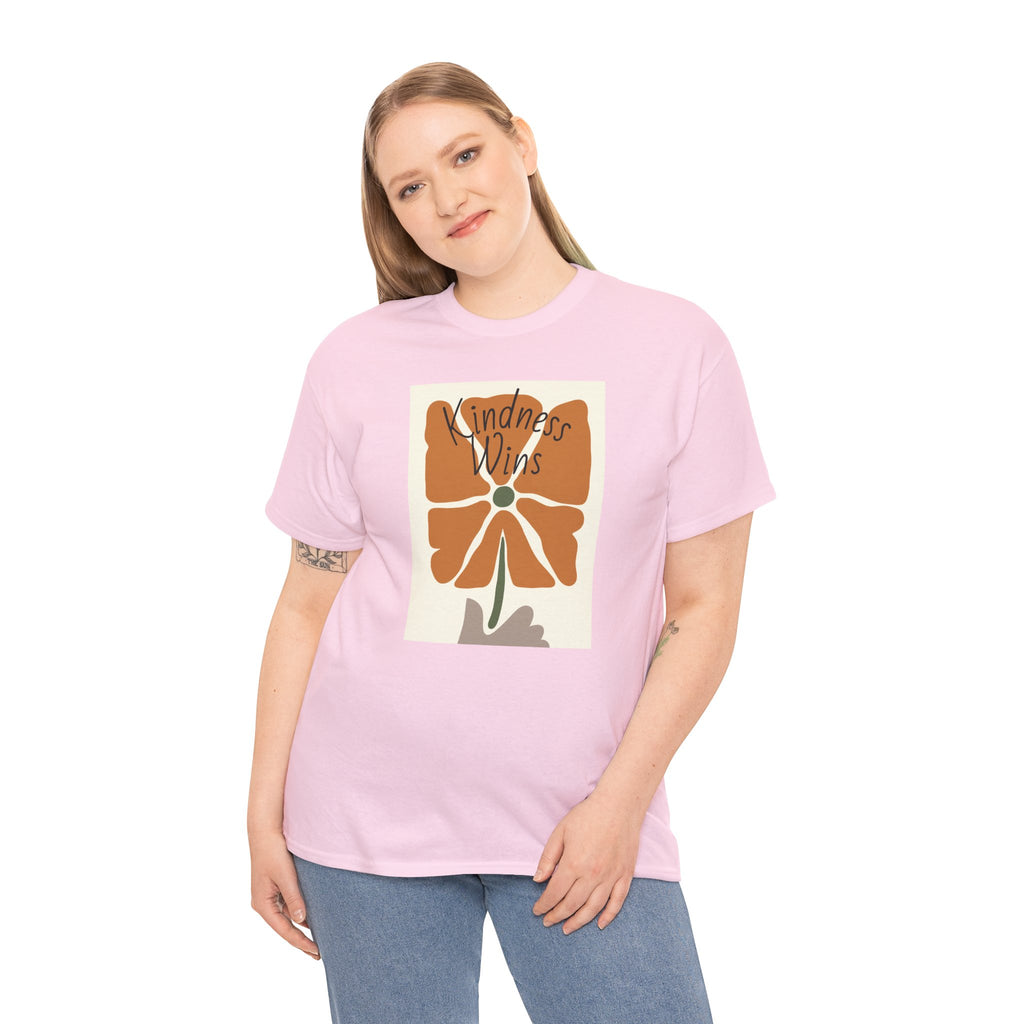 Kindness Wins T‑Shirt — Retro Floral Graphic Tee