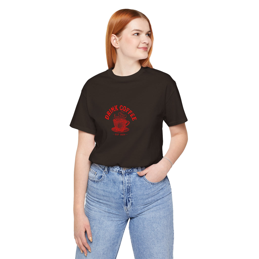 Coffee Lover Tee — "Drink Coffee" Vintage Cup Graphic T-Shirt