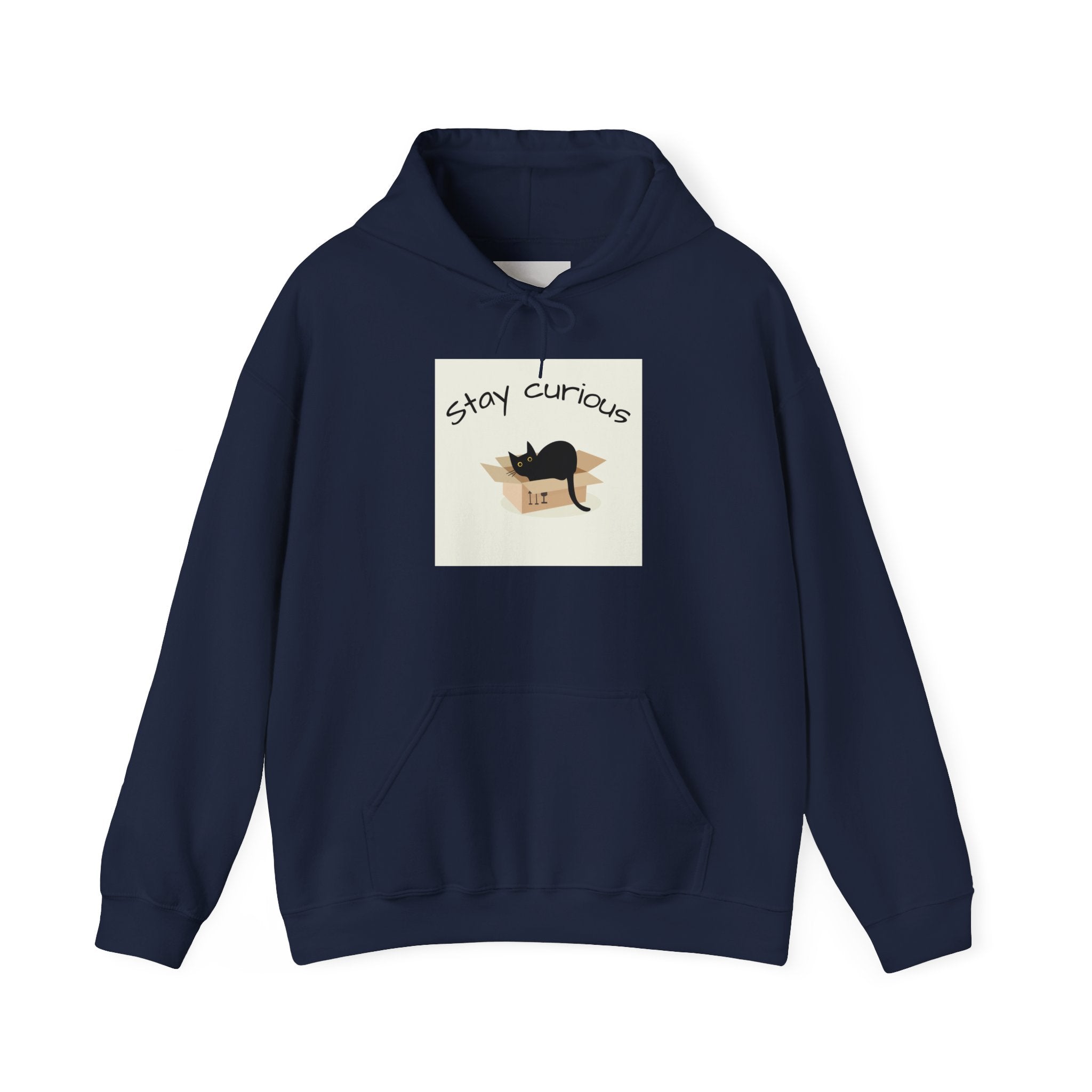 Stay Curious Cat Hoodie — Cute Cat Illustration Sweatshirt
