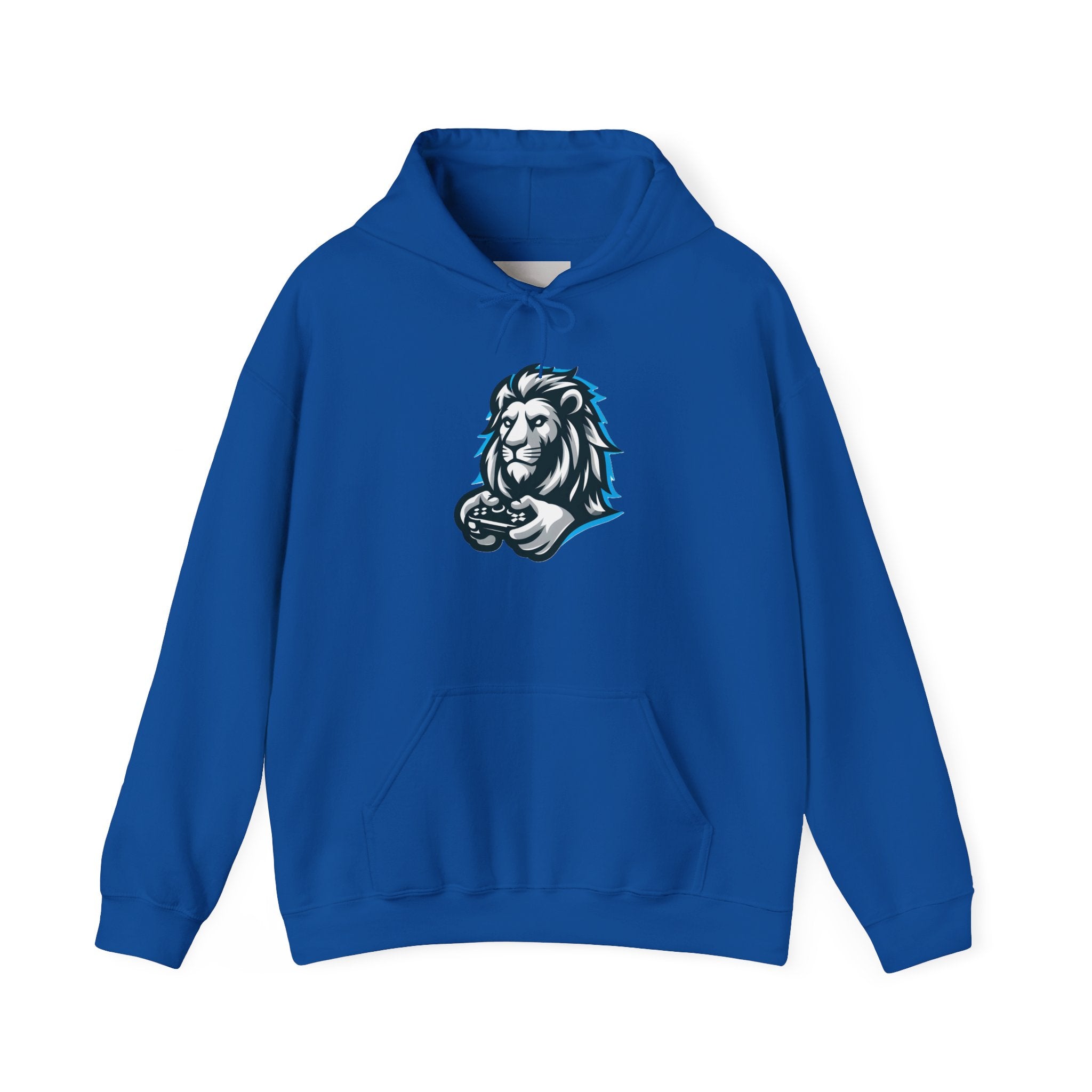 Lion Gamer Hoodie — Retro Gaming Lion Graphic Sweatshirt
