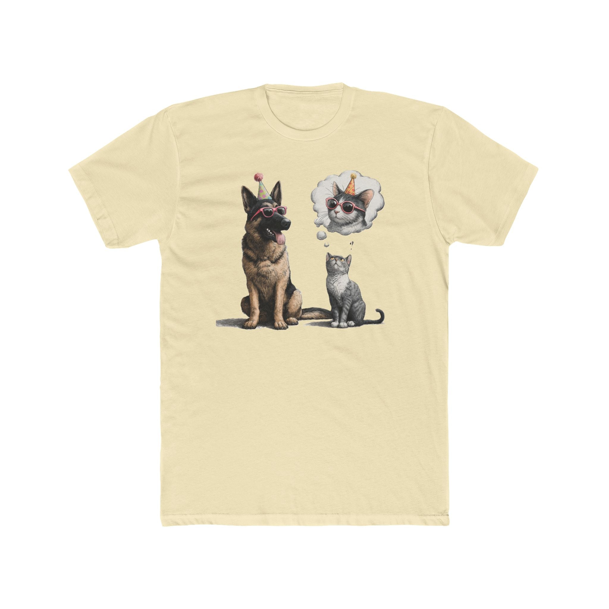 Dog and Cat Tee — Thought Bubble German Shephard Design