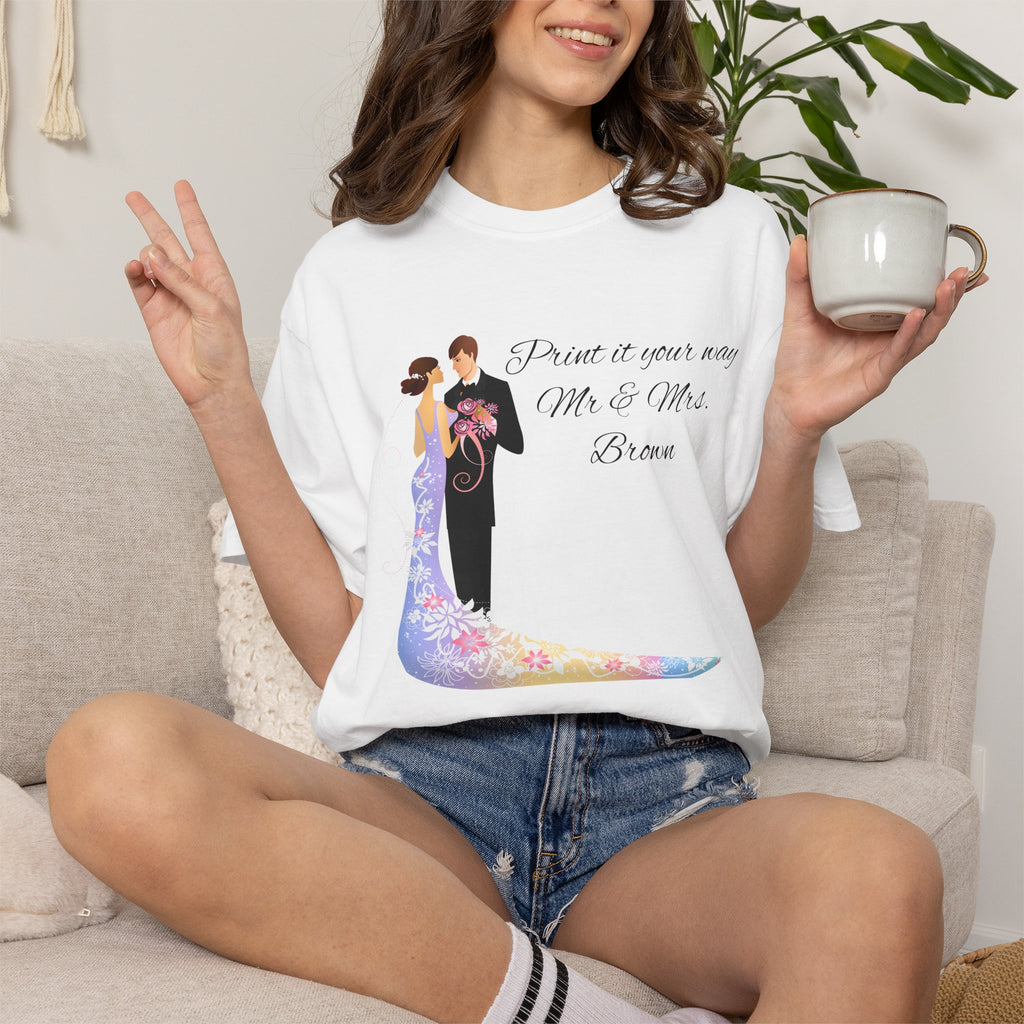 Wedding Couple T-Shirt — 'From This Moment Mr. & Mrs.' Bridal Tee