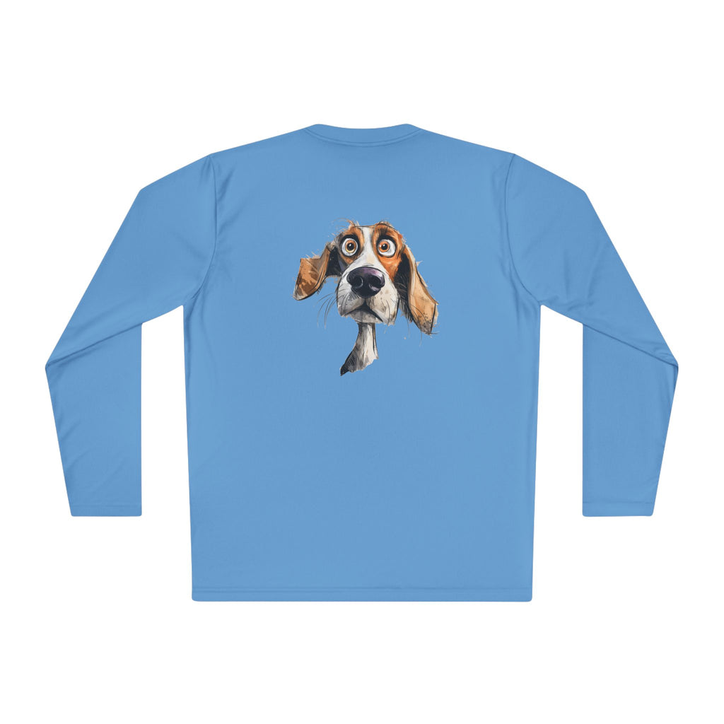Basset Hound Face Long Sleeve Tee — Cute Cartoon Dog Graphic Shirt