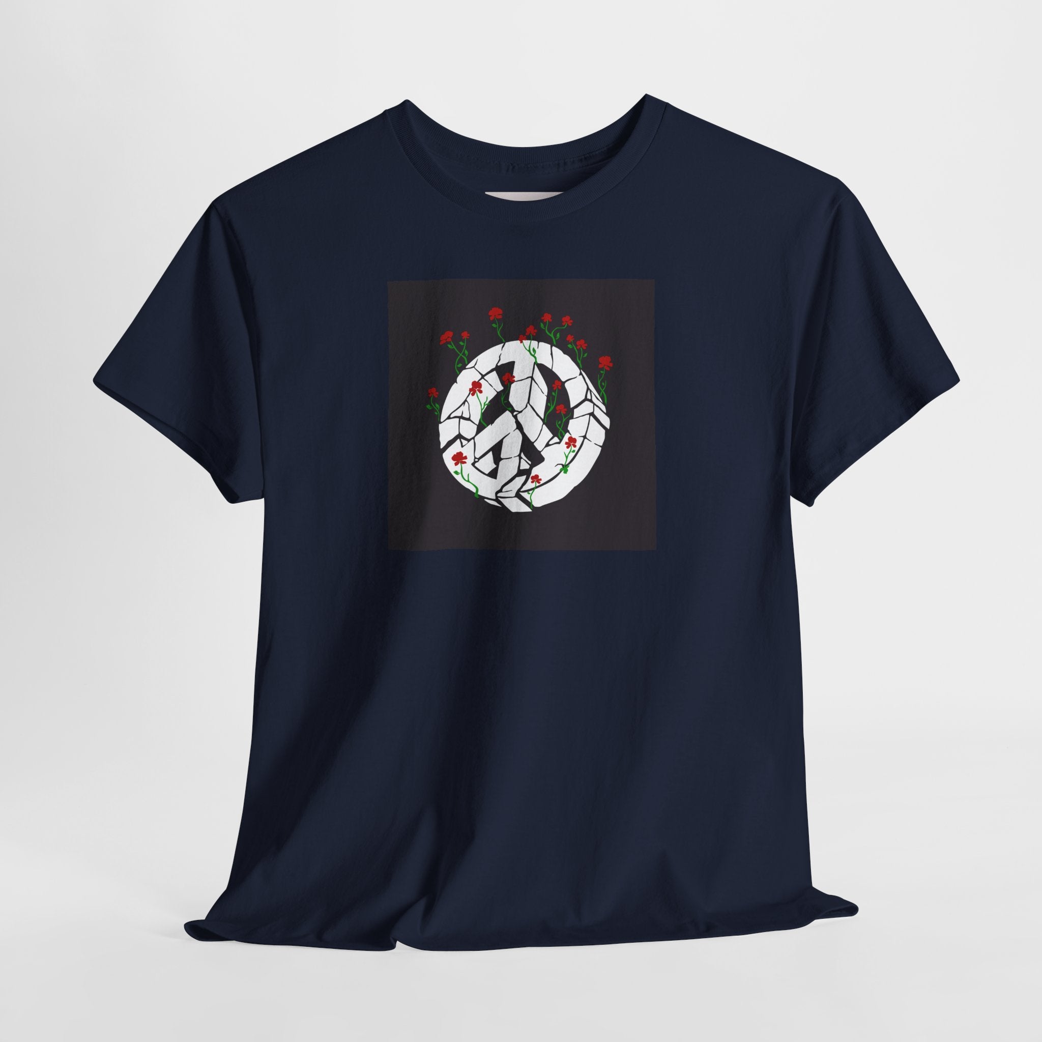 Peace Sign Rose Wreath T-Shirt