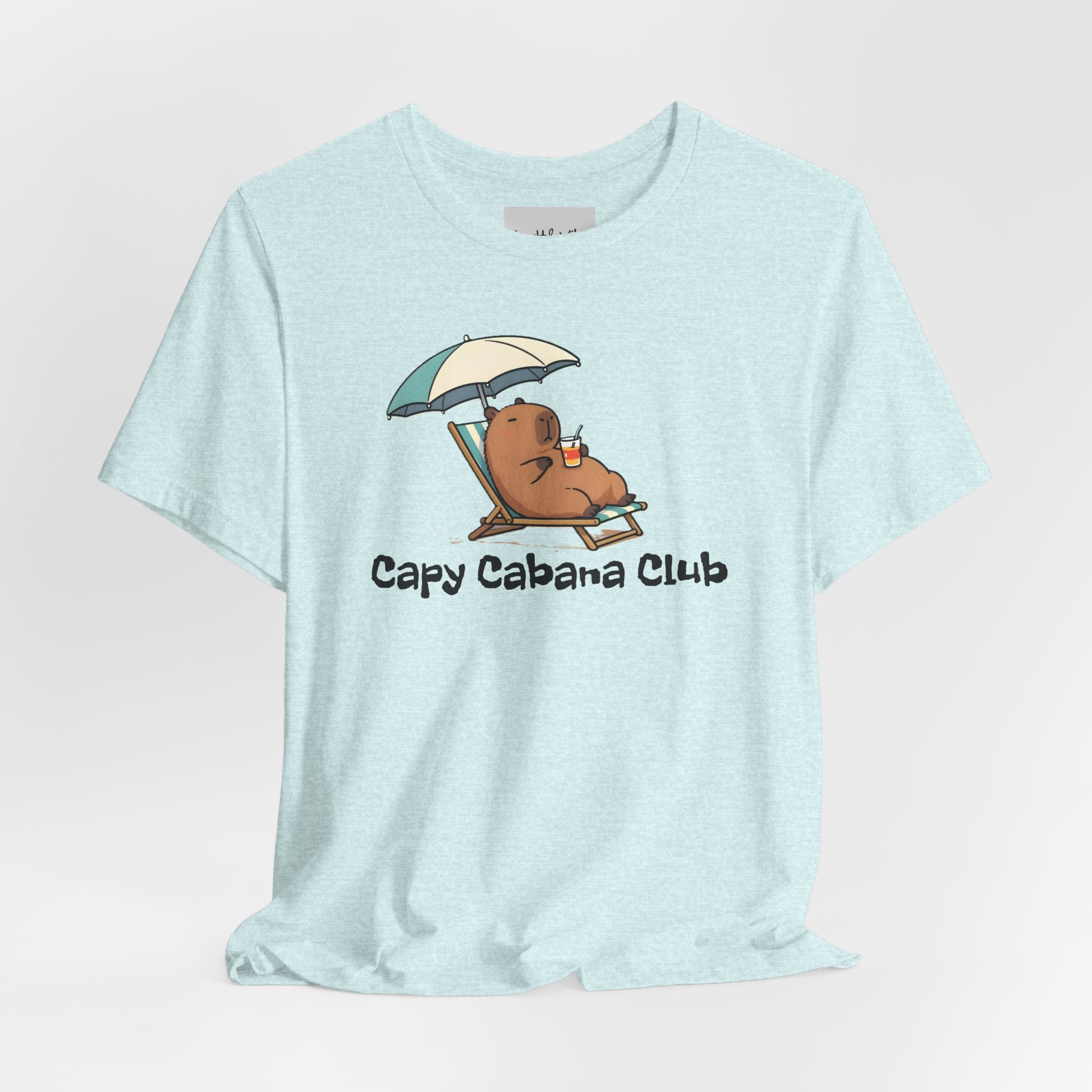 Capy Cabana Club T-Shirt — Cute Capybara Beach Tee