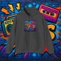 90s Retro Hoodie – Vintage Cassette Boombox Graphic Pullover