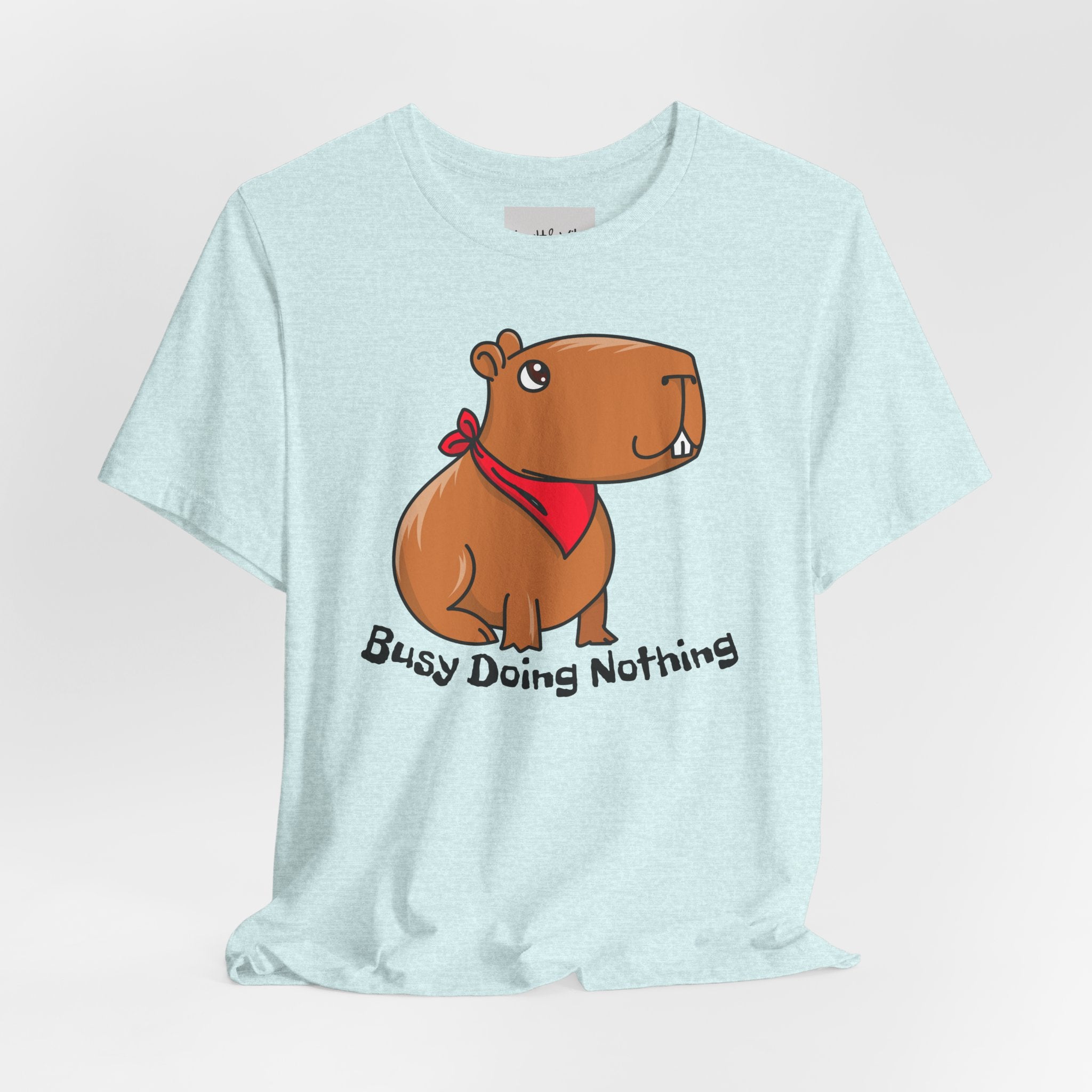 Capybara "Busy Doing Nothing" Tee - Cute Lazy Animal Graphic T-Shirt