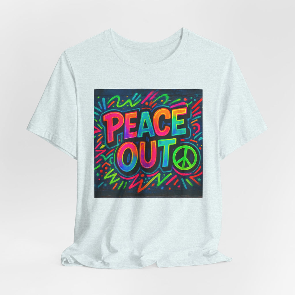 Peace Out Neon Graphic Tee