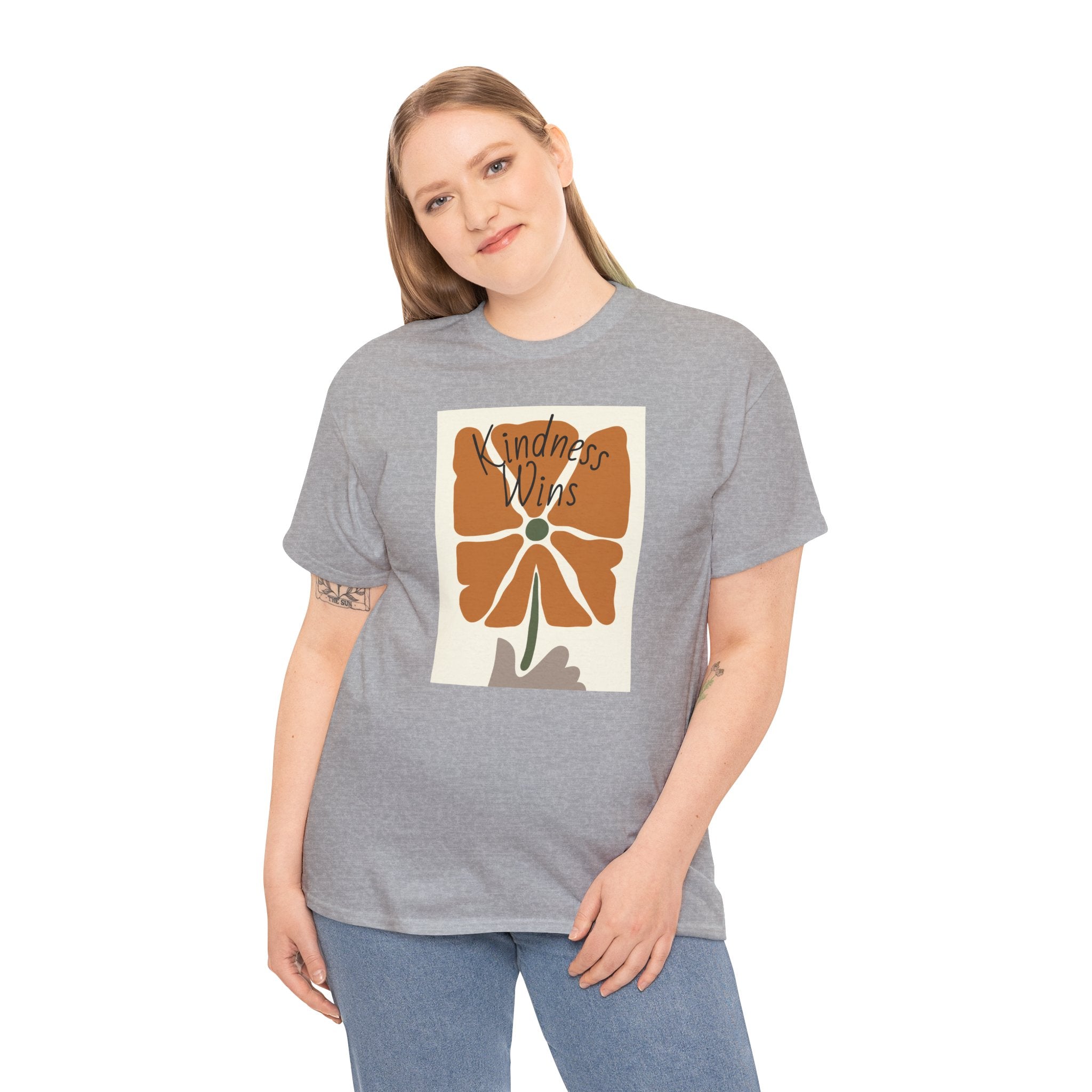 Kindness Wins T‑Shirt — Retro Floral Graphic Tee