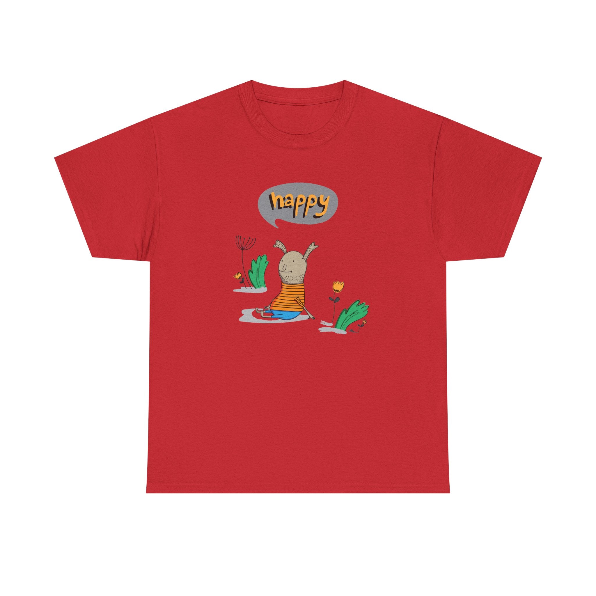 Happy Slug Graphic Tee — Cute Nature Cartoon T-Shirt