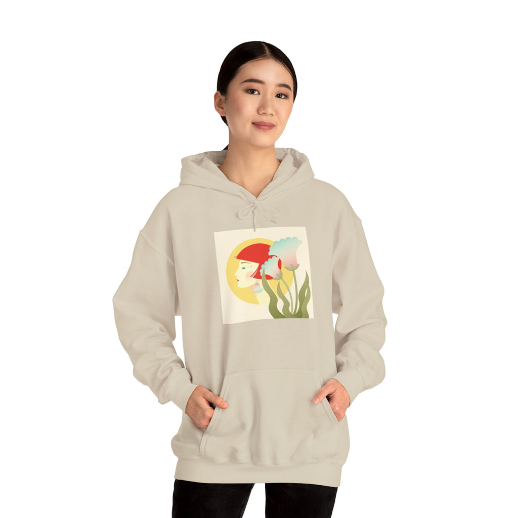 Koi Pond Art Hoodie — Pastel Fish & Lily Design
