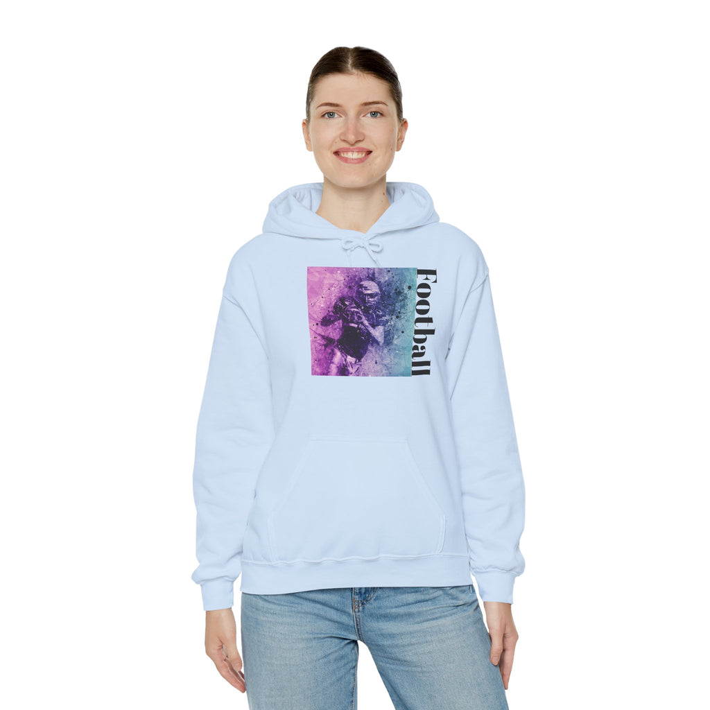 Football Player Vintage Art Hoodie – Grunge Athletic Pullover