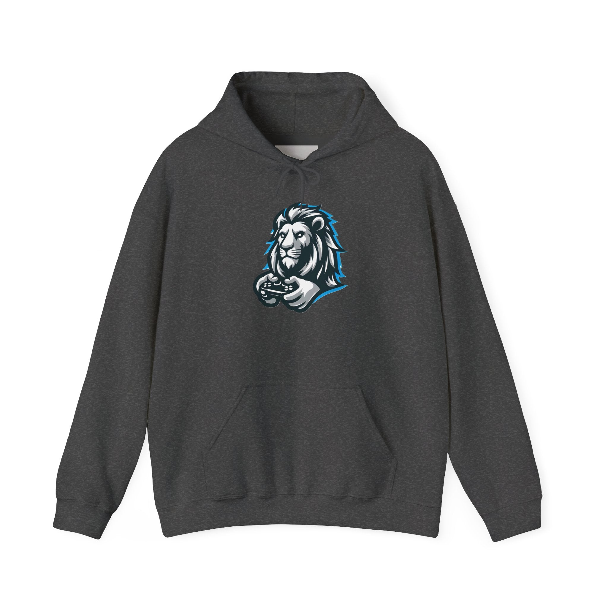 Lion Gamer Hoodie — Retro Gaming Lion Graphic Sweatshirt