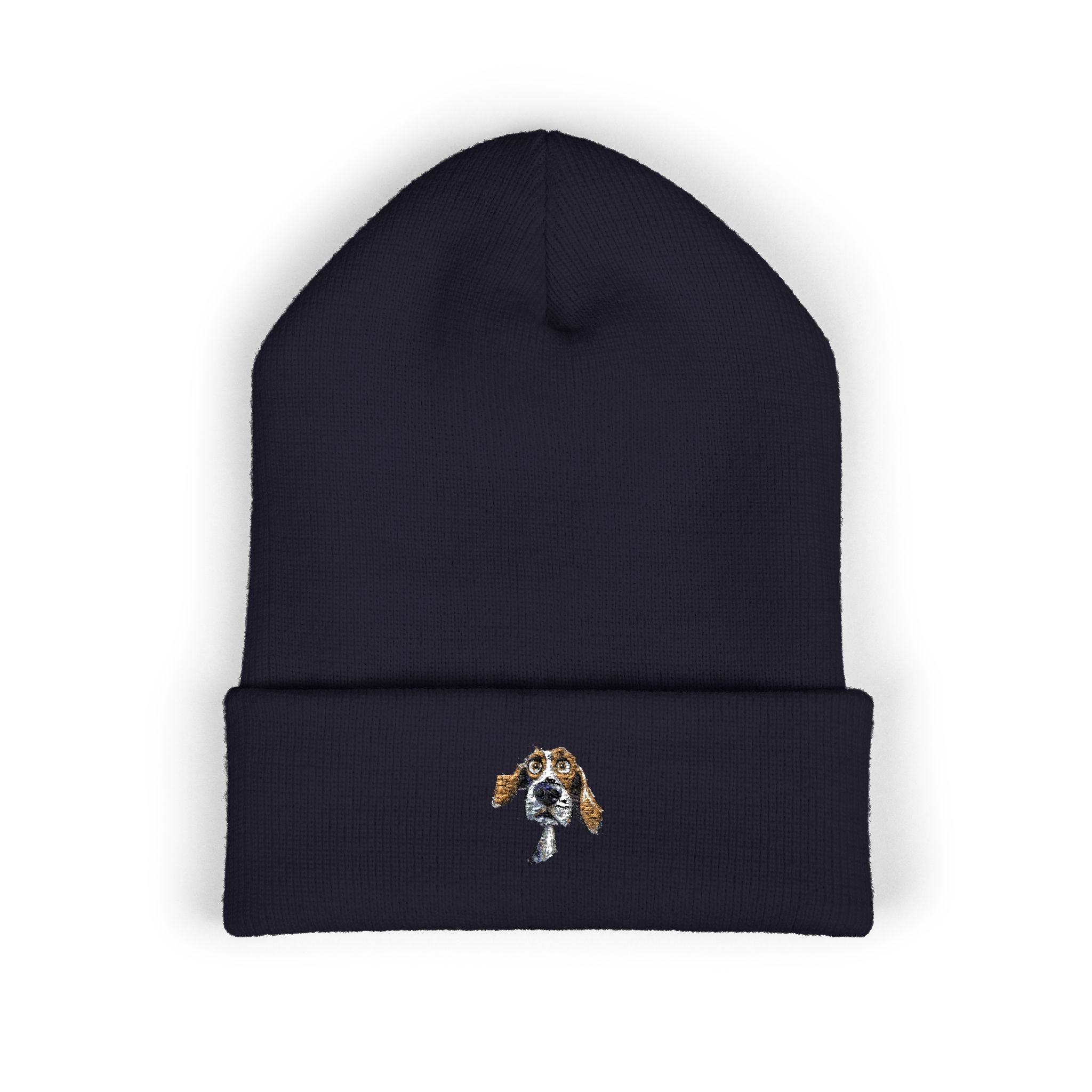 Embroidered King Charles Cavalier Beanie — Cute Dog Cuffed Knit Hat