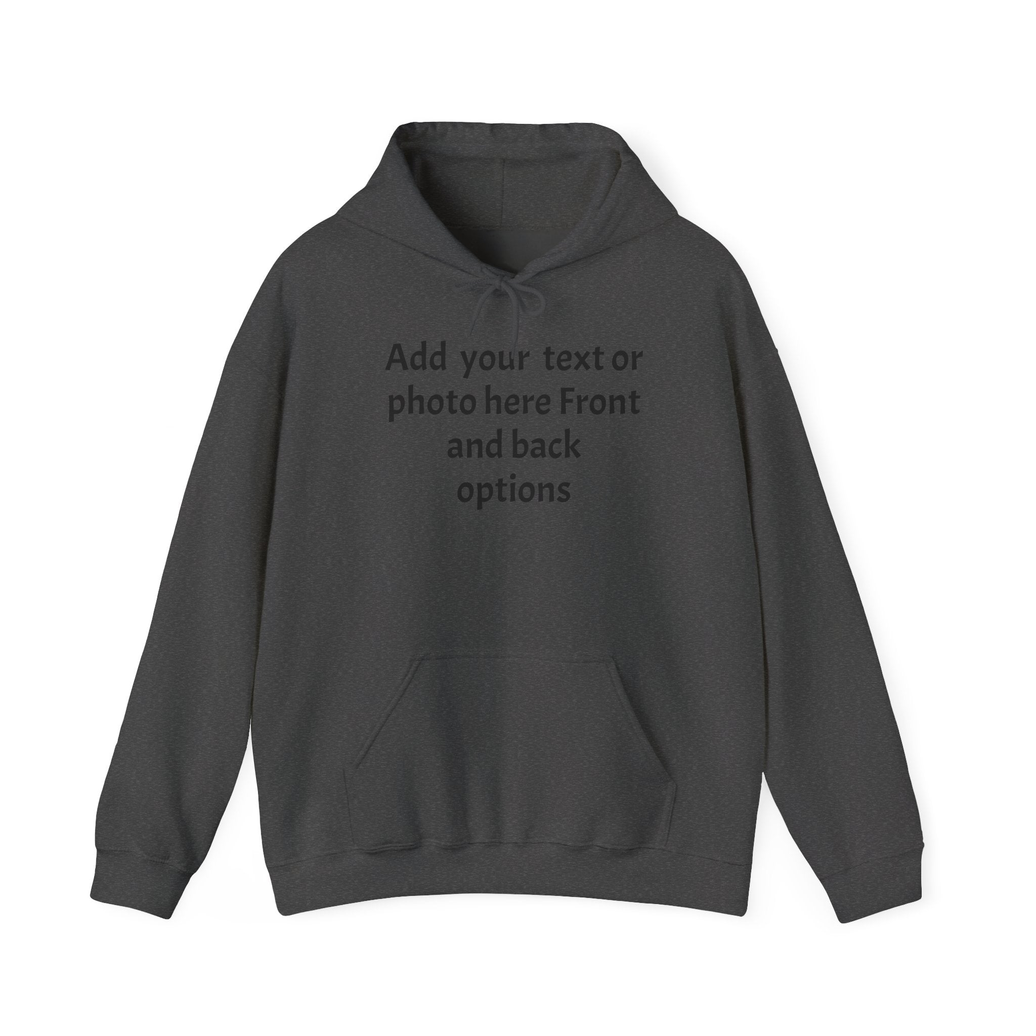 Customizable Hoodie — Add Your Text or Photo (Front & Back Options)
