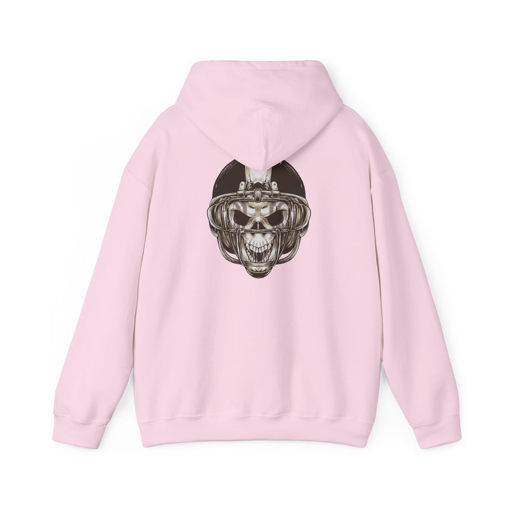 Skull Helmet Hoodie — Gothic Football Skull Graphic Pullover