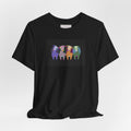 Colorful Buffalo Herd Tee — Geometric Bison Art T-Shirt