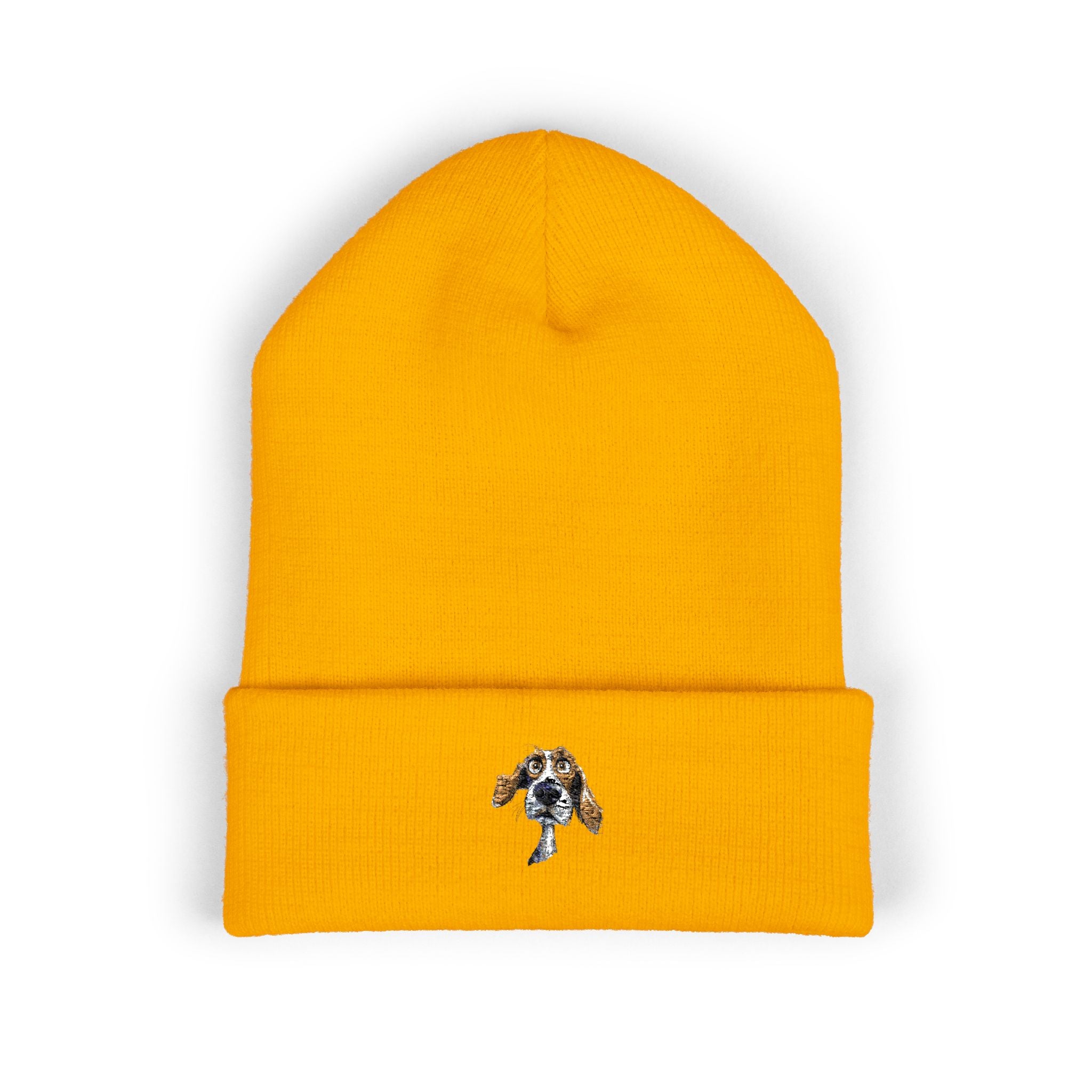 Embroidered King Charles Cavalier Beanie — Cute Dog Cuffed Knit Hat