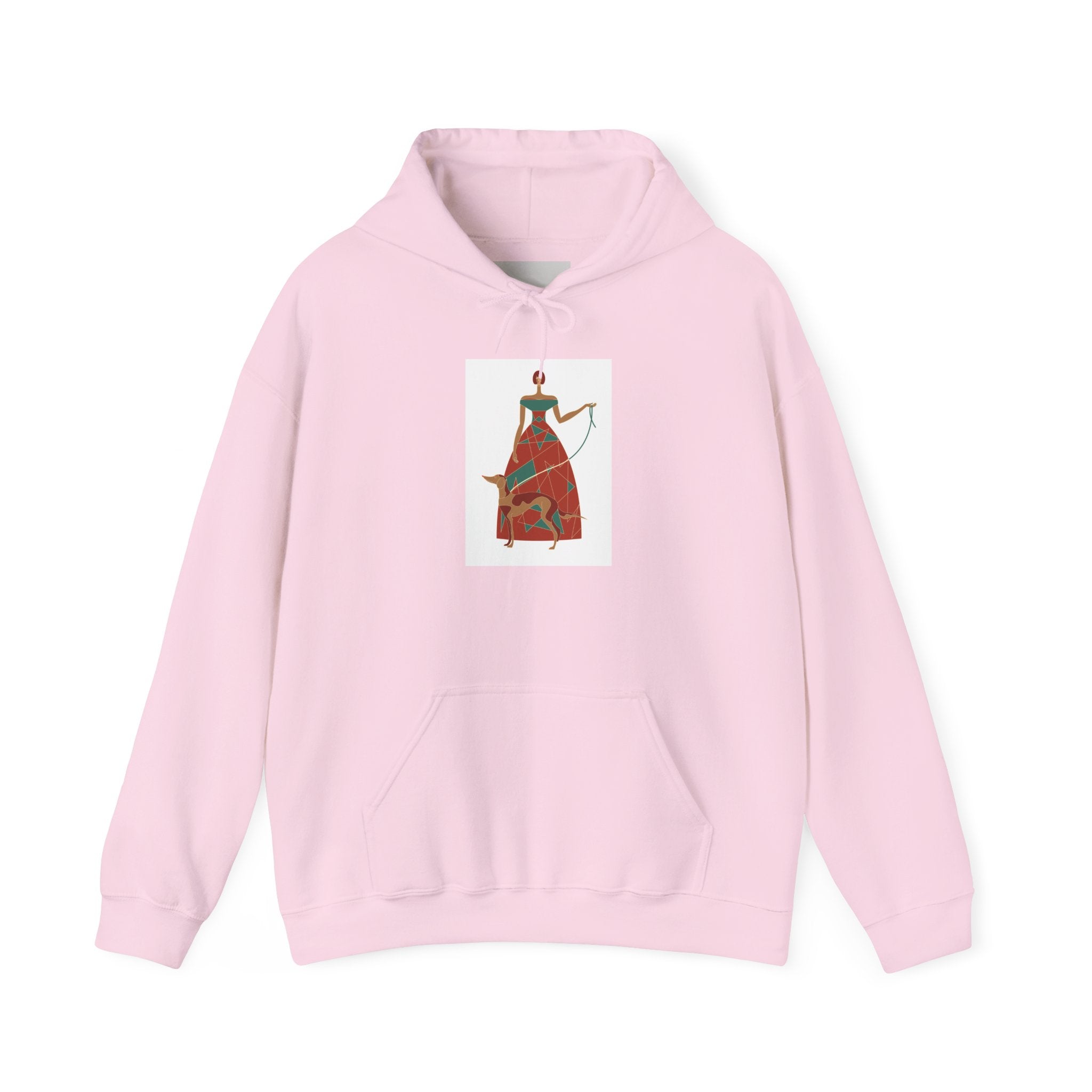 Folk Art Archer Hoodie — Vintage Red Archer Illustration Sweatshirt