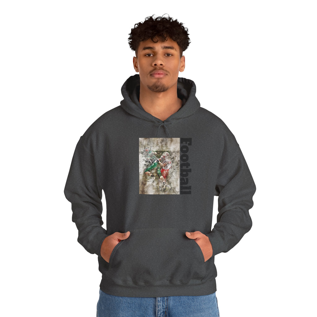 Football Vintage Player Hoodie — Retro Grunge Football Design