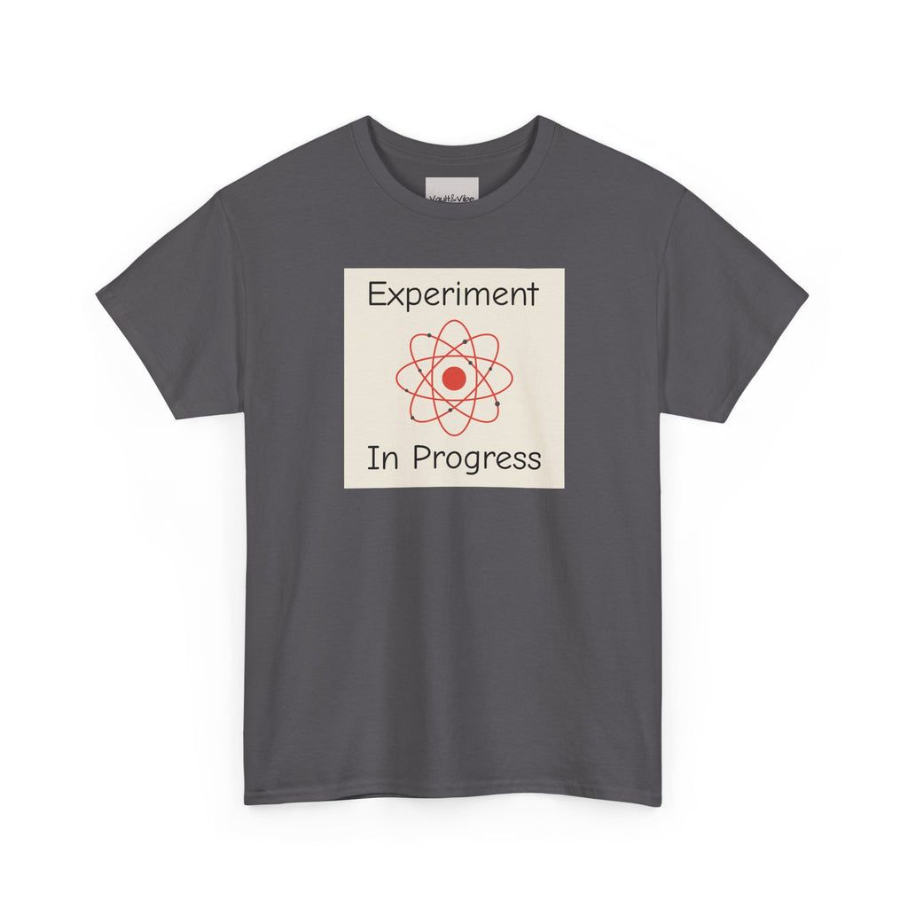 Science Graphic Tee - "Experiment In Progress" Retro Atom Design