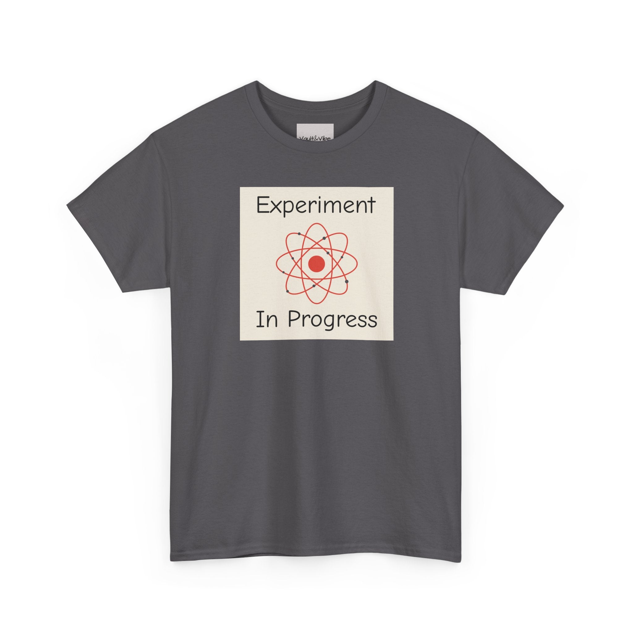 Science Graphic Tee - "Experiment In Progress" Retro Atom Design
