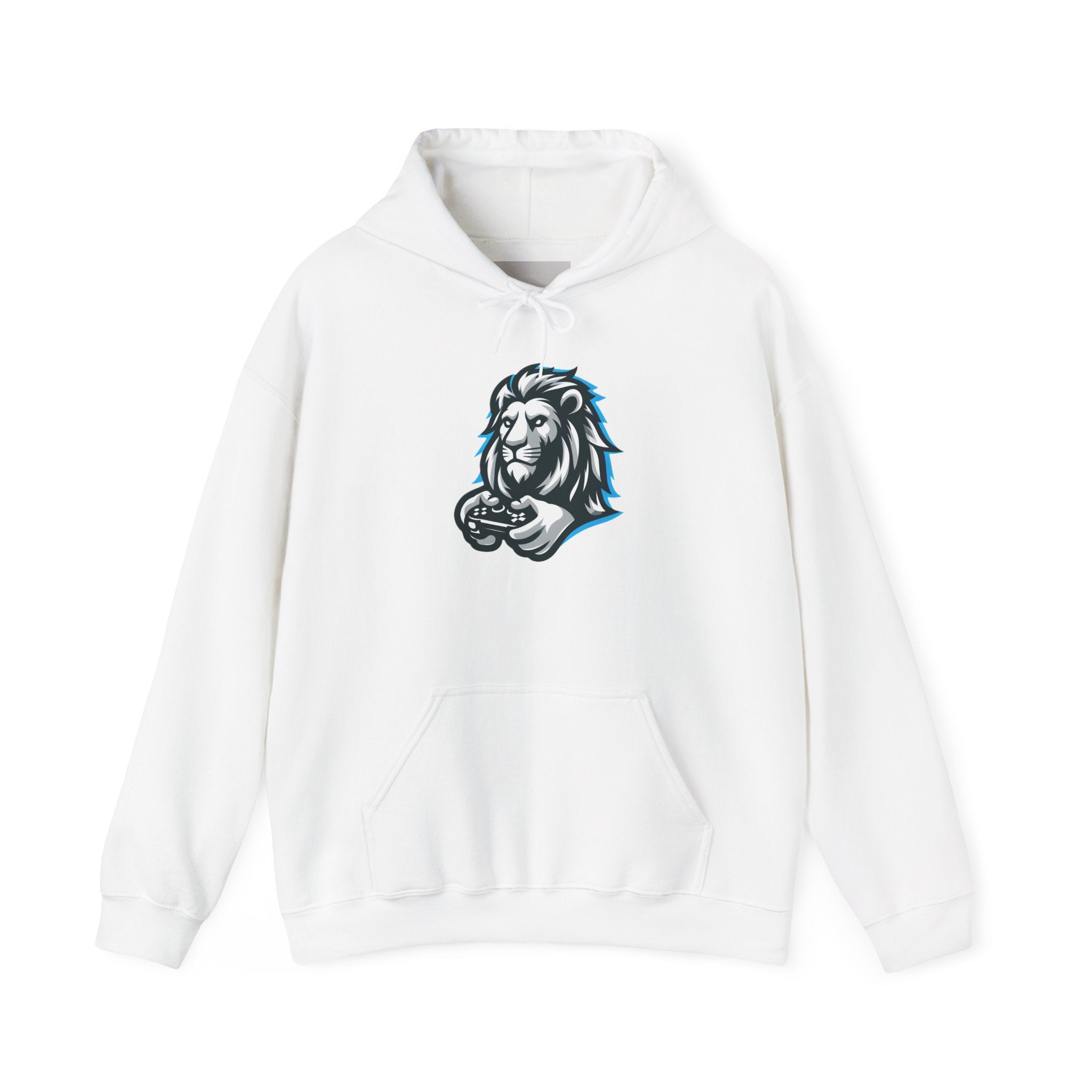 Lion Gamer Hoodie — Retro Gaming Lion Graphic Sweatshirt