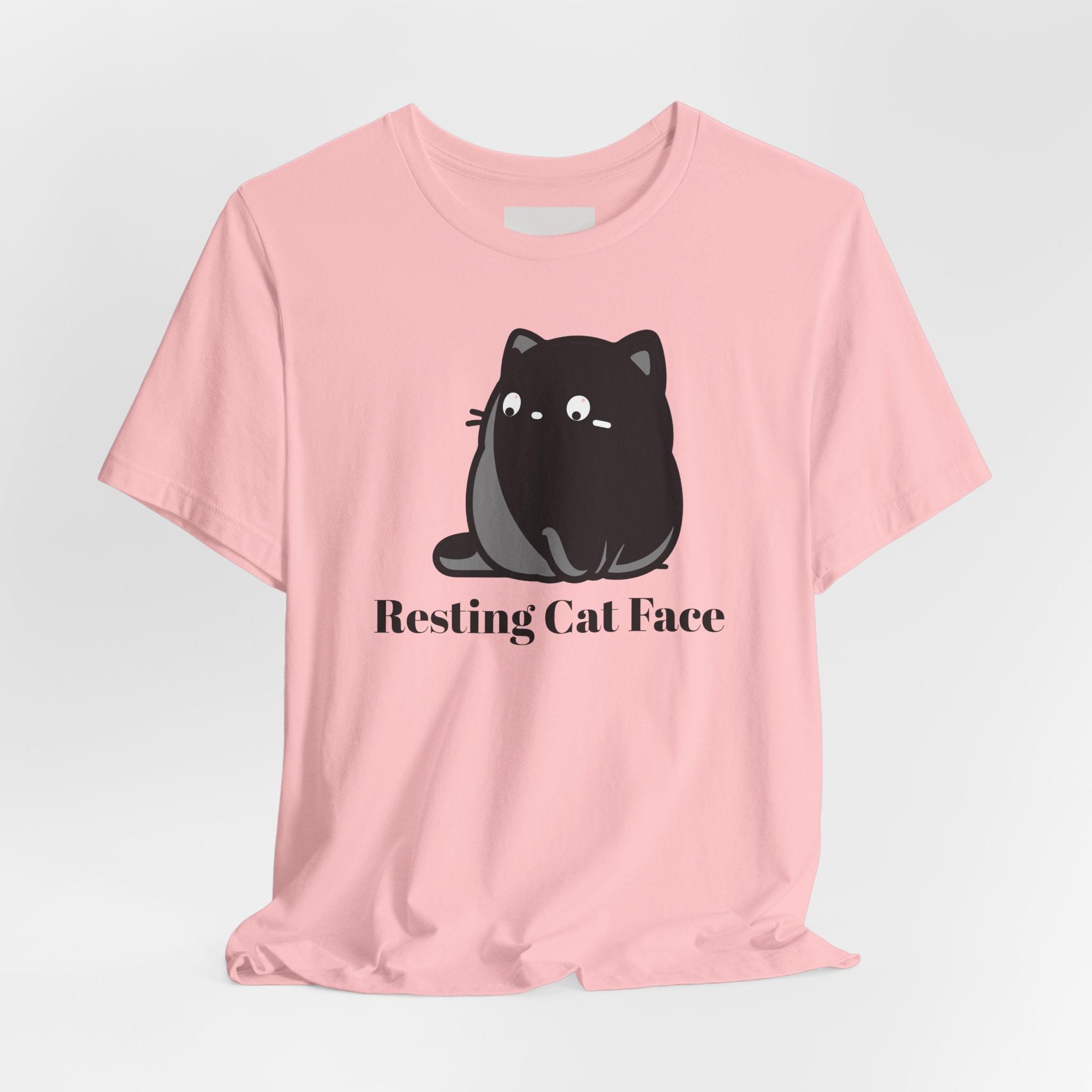 Resting Cat Face Tee – Cute Black Cat Graphic T-Shirt