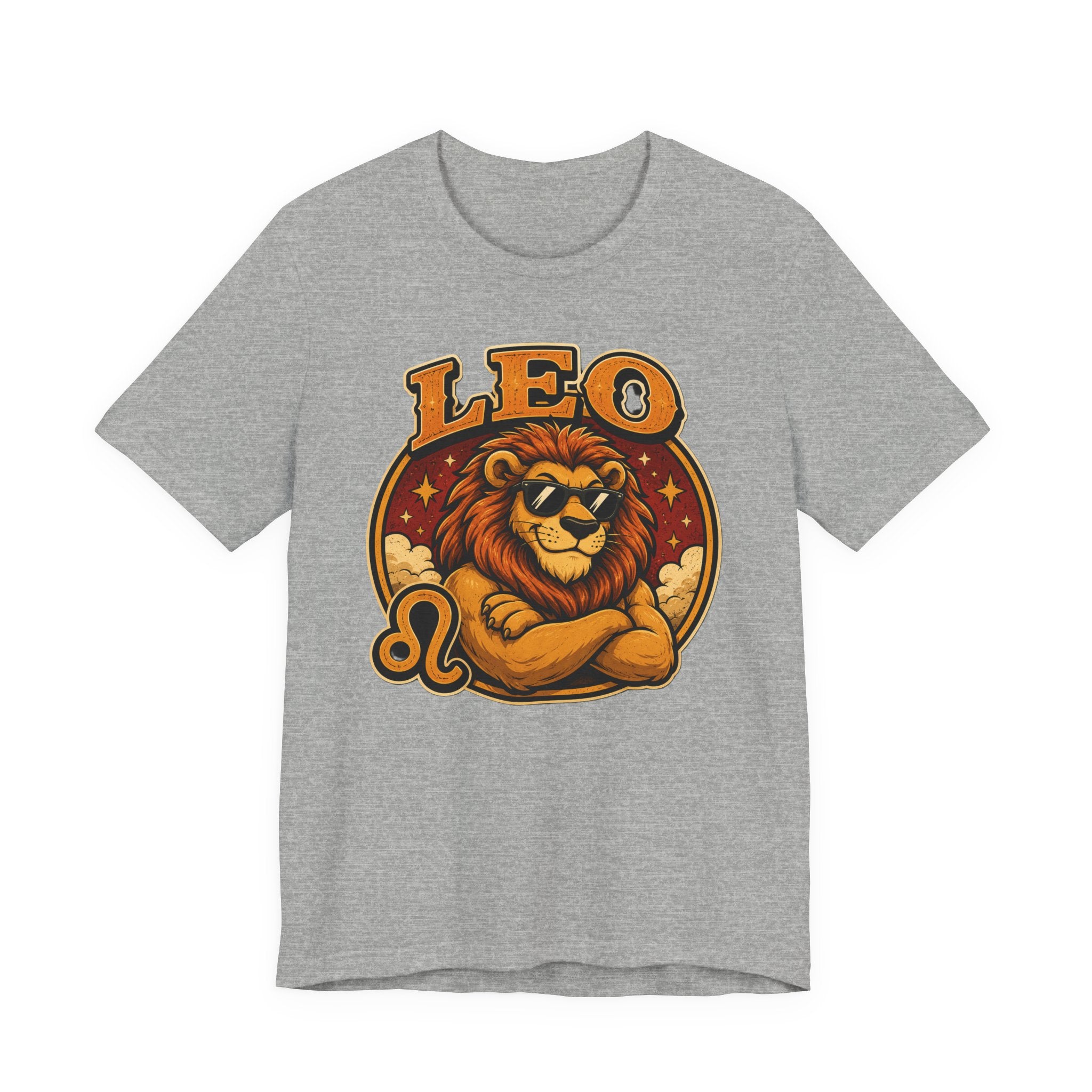Leo Zodiac T‑Shirt — Retro Lion Astrology Tee (Leo Symbol)