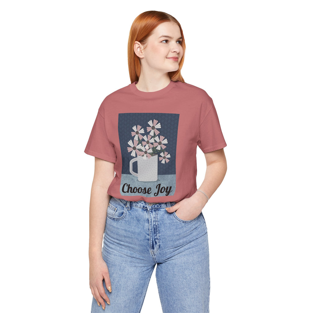 Choose Joy Floral Tee — Inspirational Graphic T‑Shirt