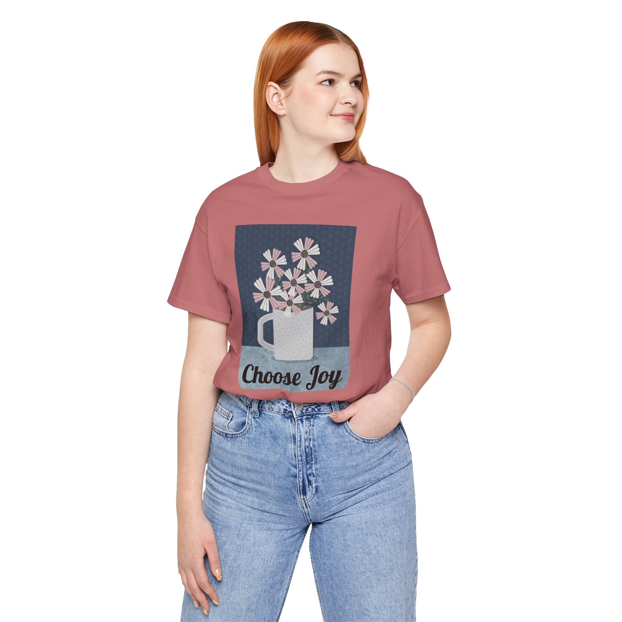 Choose Joy Floral Tee — Inspirational Graphic T‑Shirt