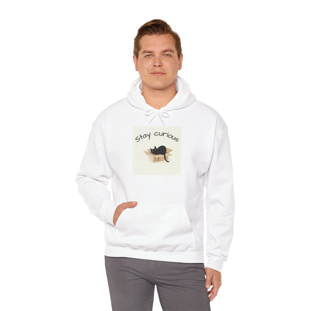 Stay Curious Cat Hoodie — Cute Cat Illustration Sweatshirt