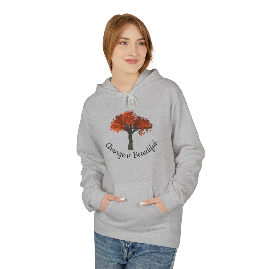 Change Is Beautiful Hoodie — Autumn Tree Inspirational Pullover