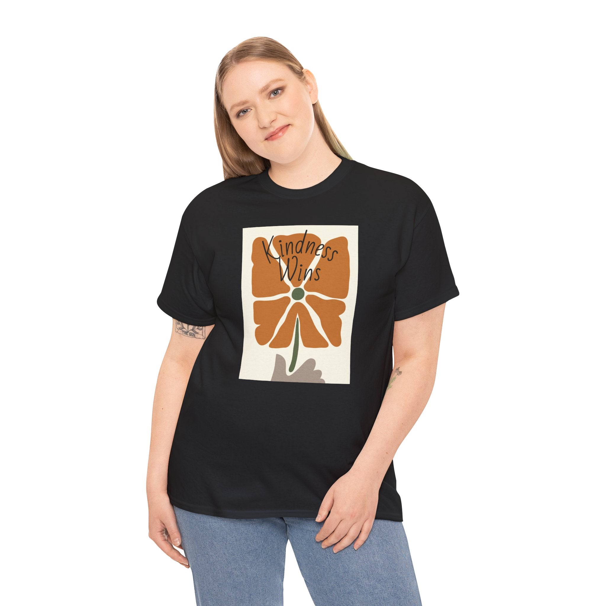 Kindness Wins T‑Shirt — Retro Floral Graphic Tee