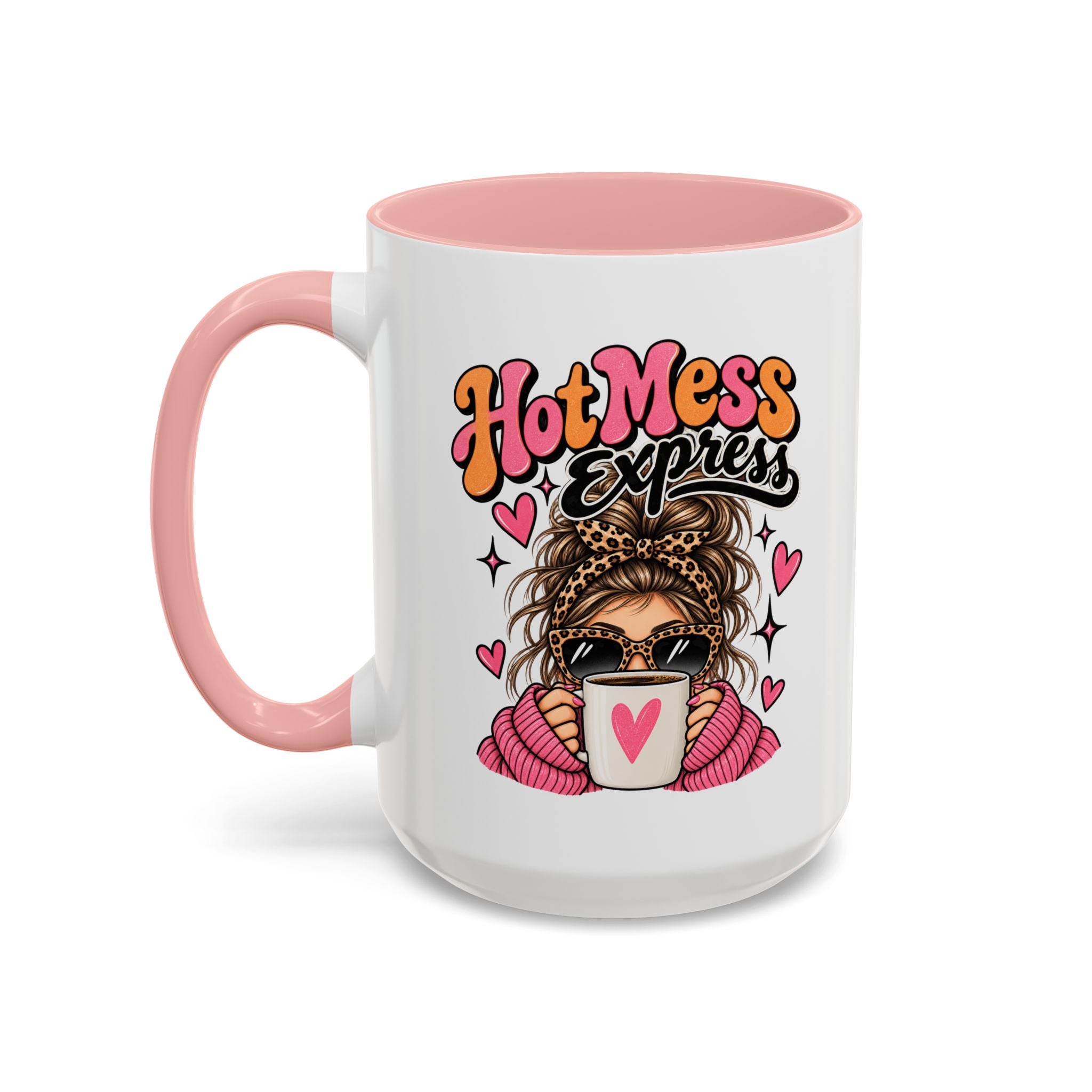 Hot Mess Express Coffee Mug — Funny Retro Girl Coffee Cup (11/15oz)