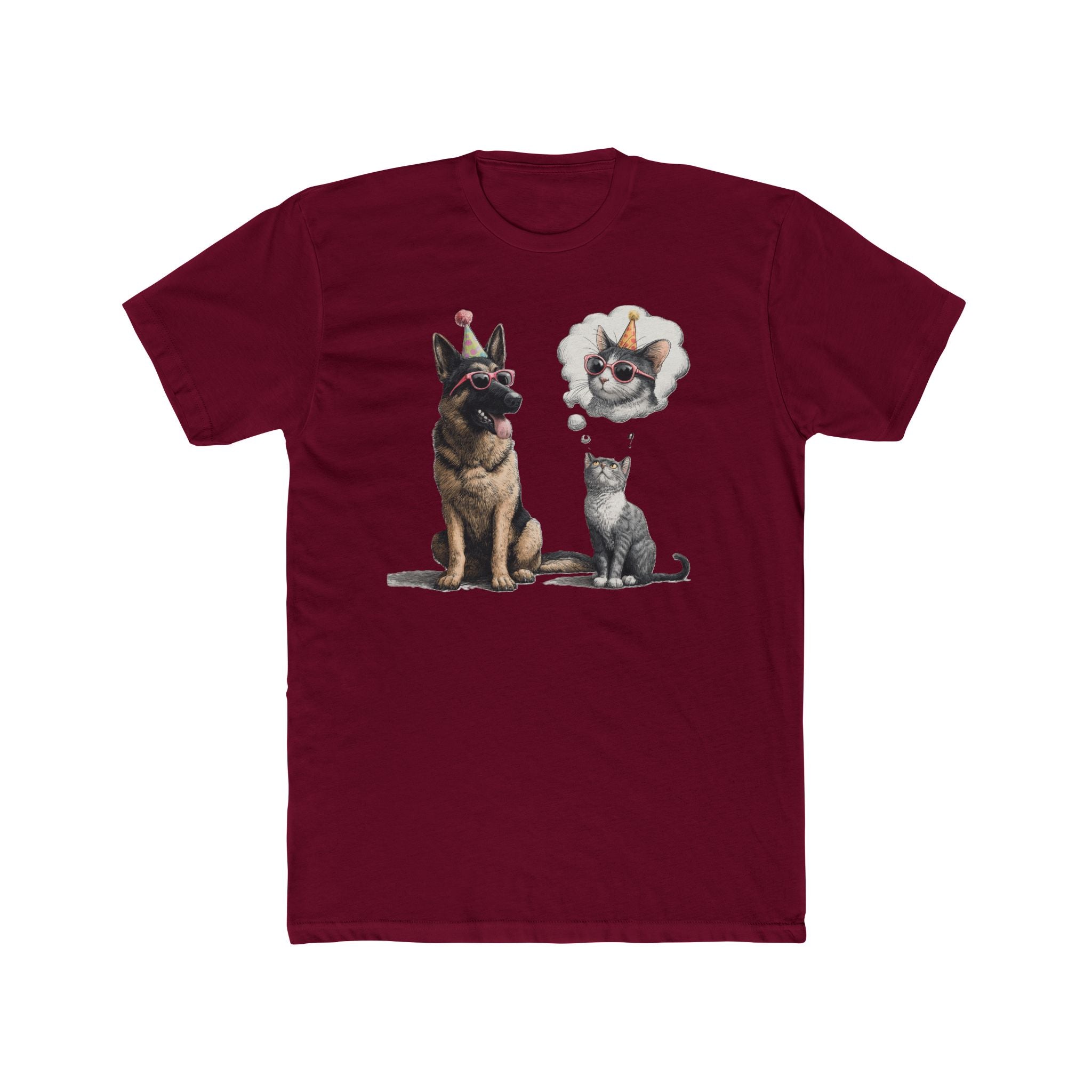 Dog and Cat Tee — Thought Bubble German Shephard Design