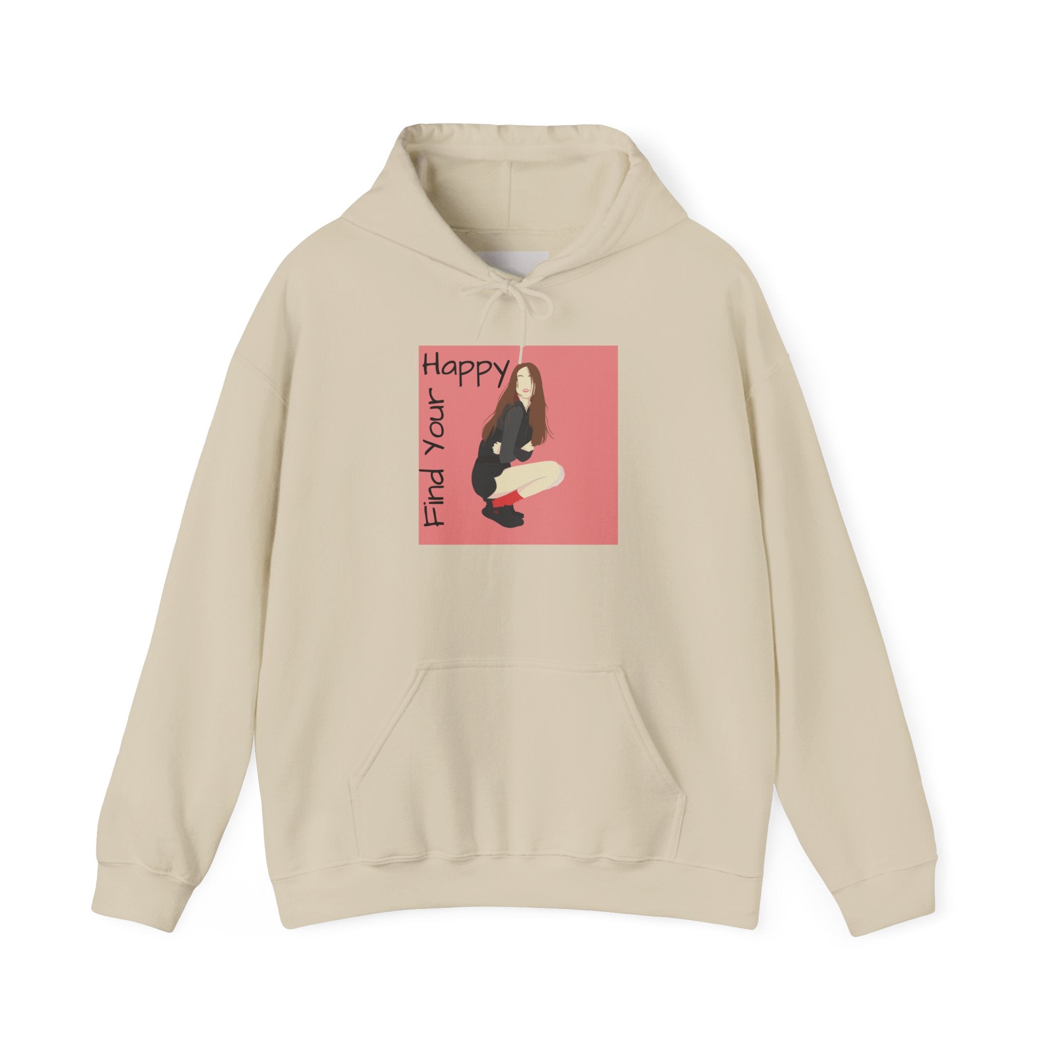 Find Your Happy Hoodie — Cozy Graphic Positive Vibes Sweatshirt