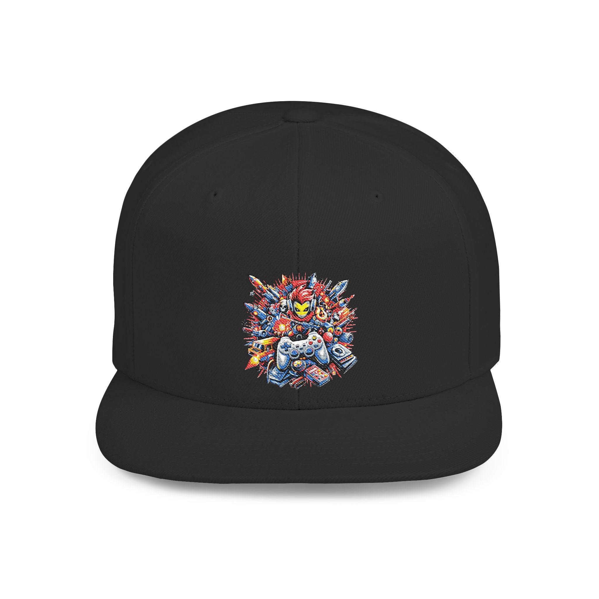 Snapback Hat — Colorful Abstract Burst Design