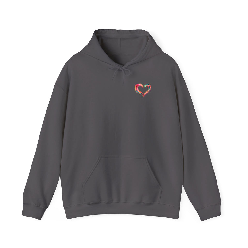 Be Unapologetically You Hoodie — Rainbow Heart Graphic Sweatshirt