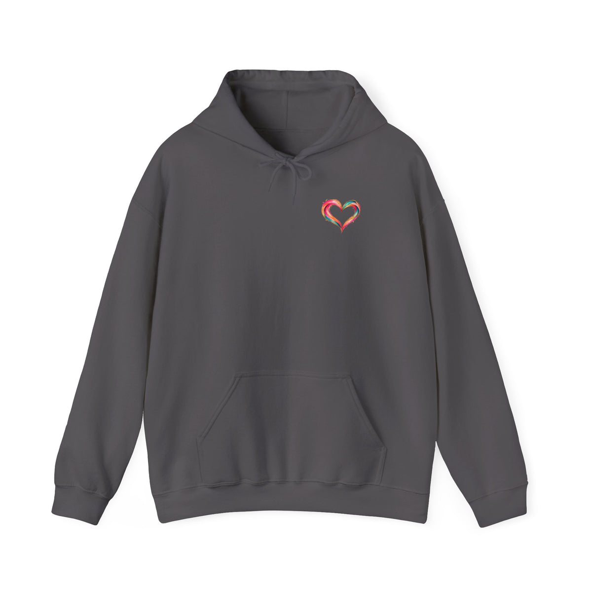 Be Unapologetically You Hoodie — Rainbow Heart Graphic Sweatshirt