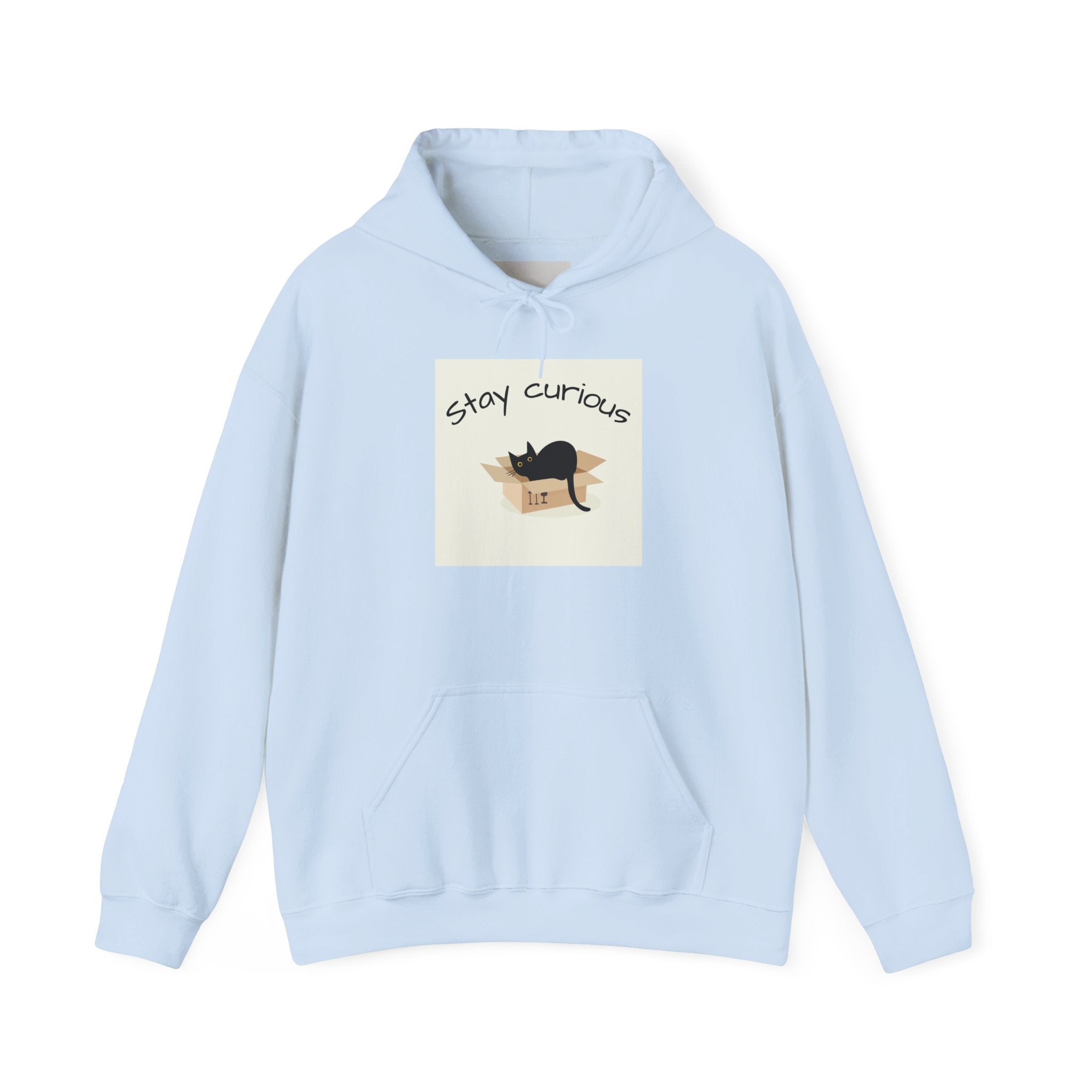 Stay Curious Cat Hoodie — Cute Cat Illustration Sweatshirt