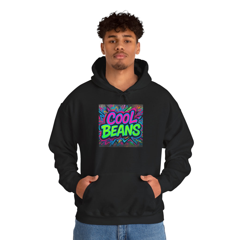 Cool Beans Hoodie — Retro Neon Graffiti Streetwear Pullover