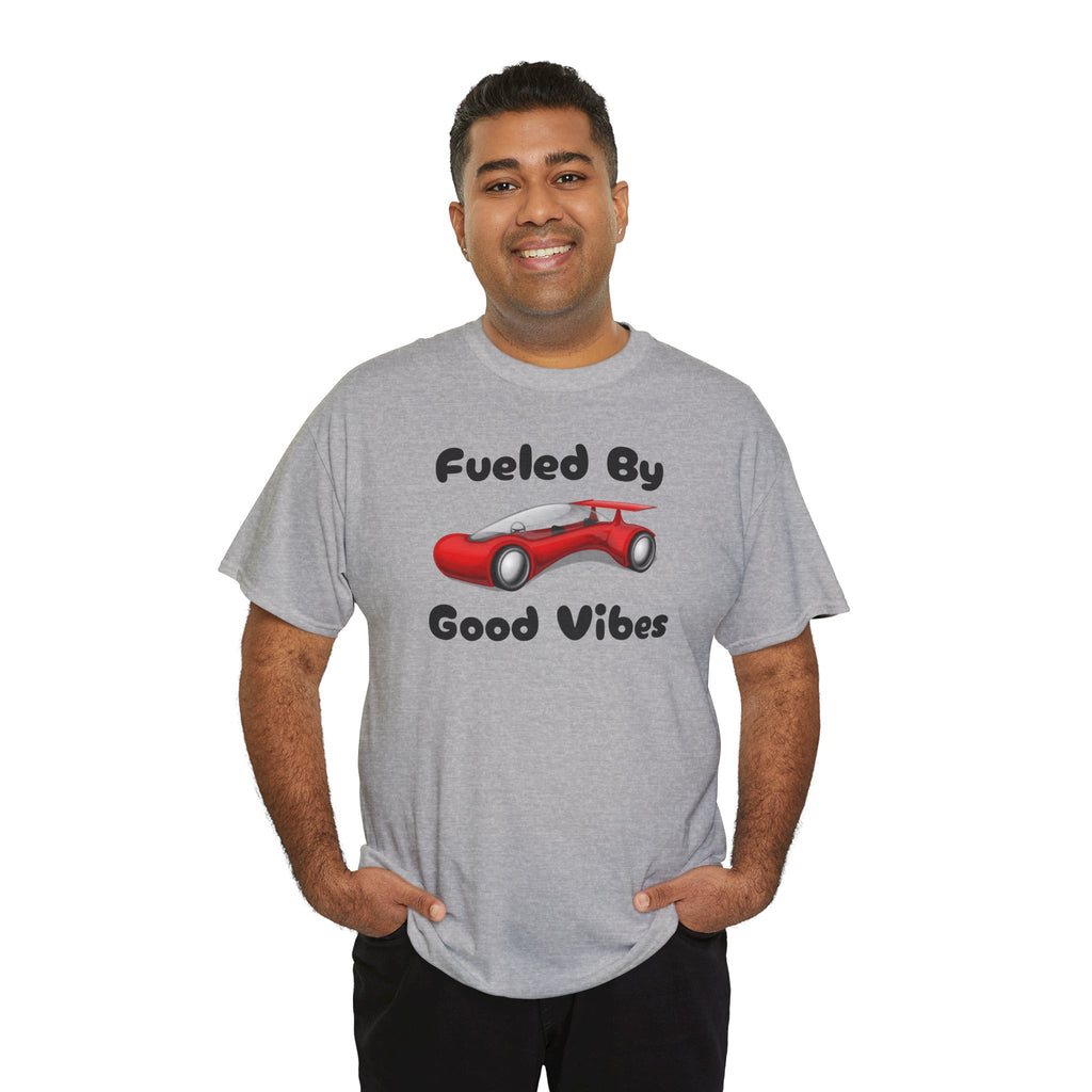 Fueled By Good Vibes T-Shirt — Cute Red Car Graphic Tee
